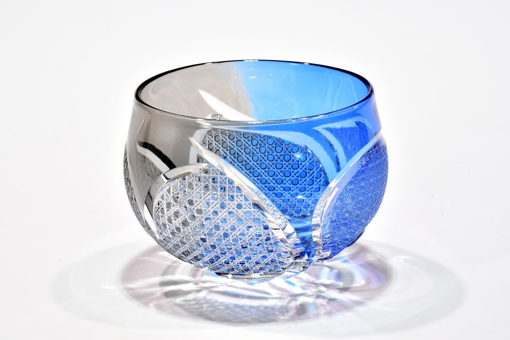 「青藍のゆらぎ」コレクショングラス（藍色・灰色）