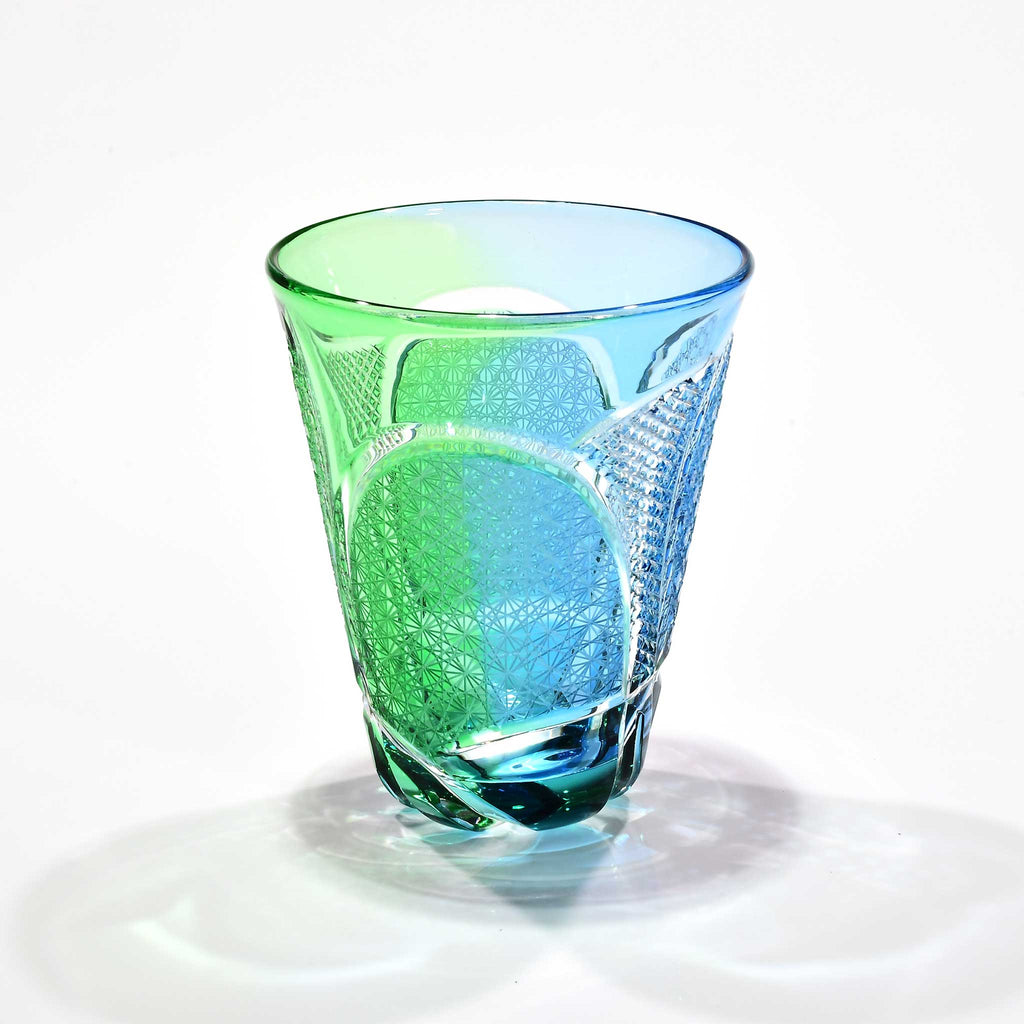 「水環（すいかん）」コレクショングラス（空色・緑色）
