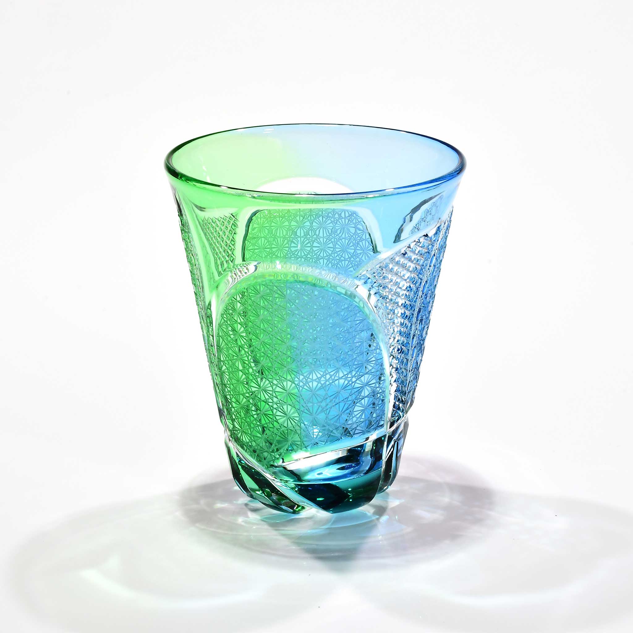 「水環（すいかん）」コレクショングラス（空色・緑色）