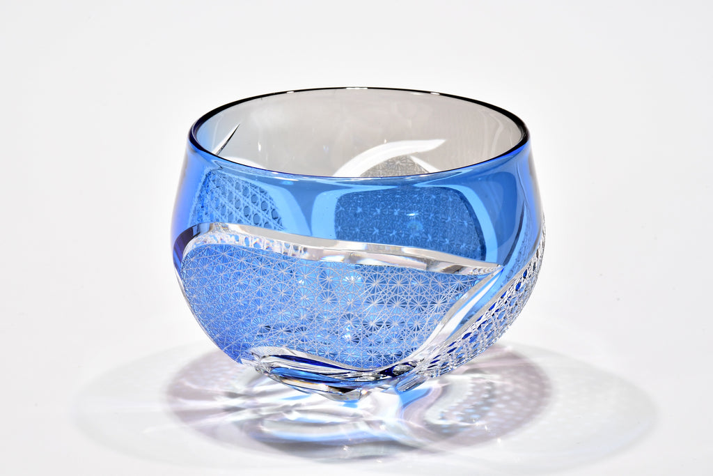 「青藍のゆらぎ」コレクショングラス（藍色・灰色）