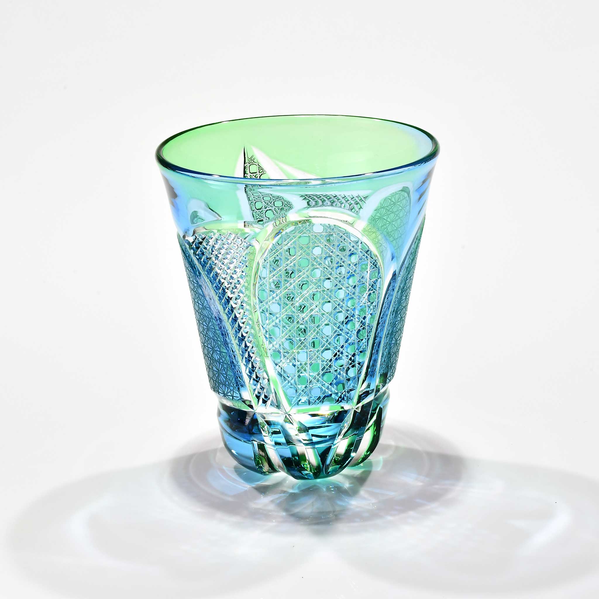 「水環（すいかん）」コレクショングラス（空色・緑色）