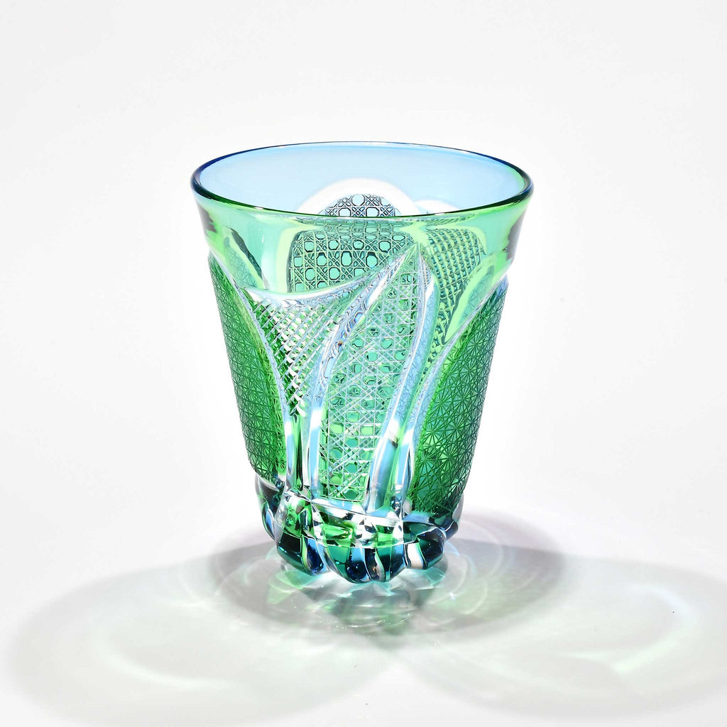 「水環（すいかん）」コレクショングラス（空色・緑色）