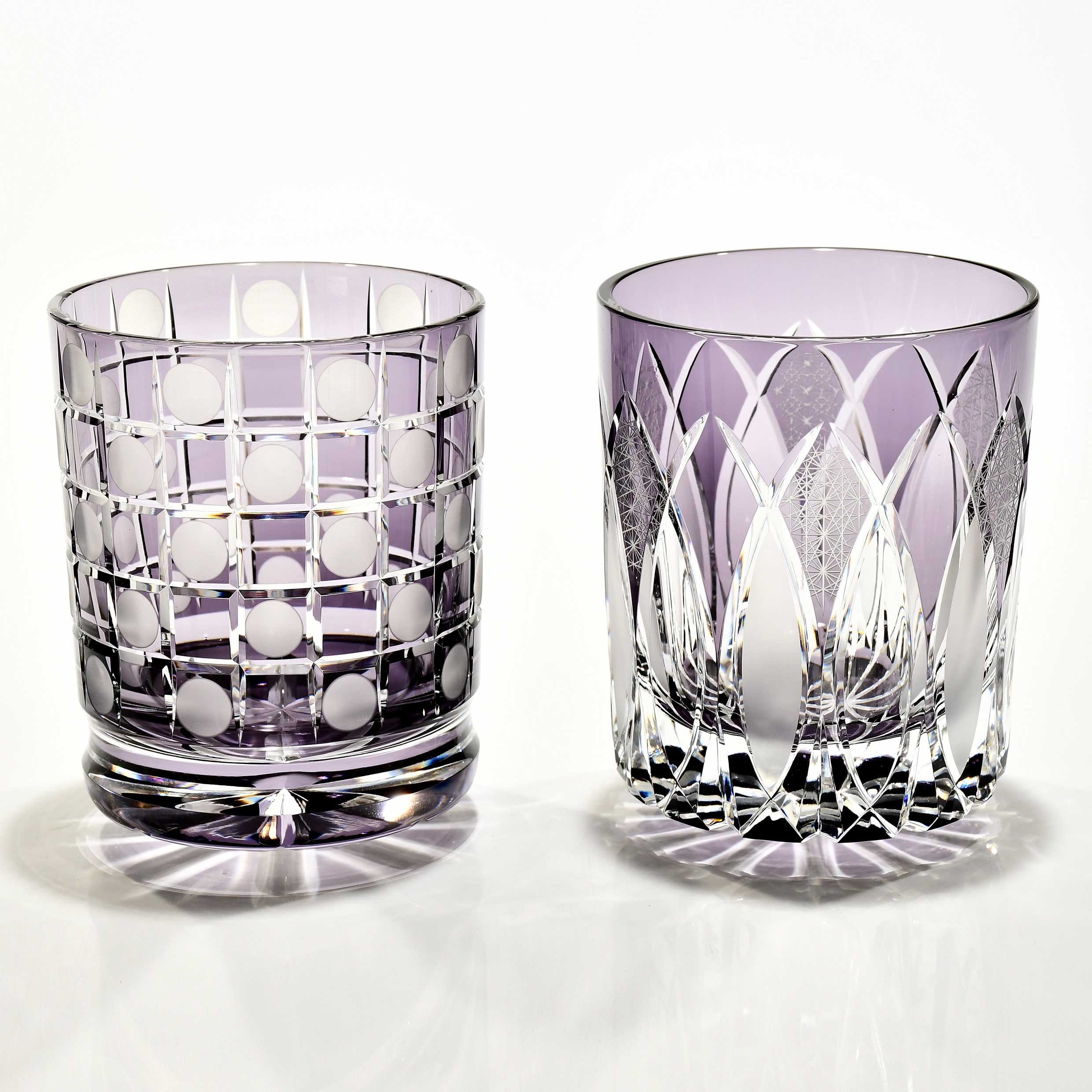 Srg-004　オールドグラスセット（葡萄色）