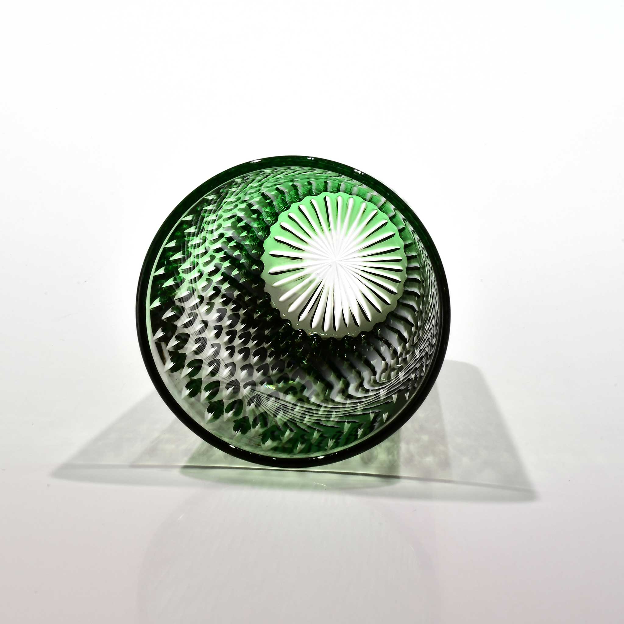 米つなぎ”一期一会”「深」コレクショングラス（緑・グレー）