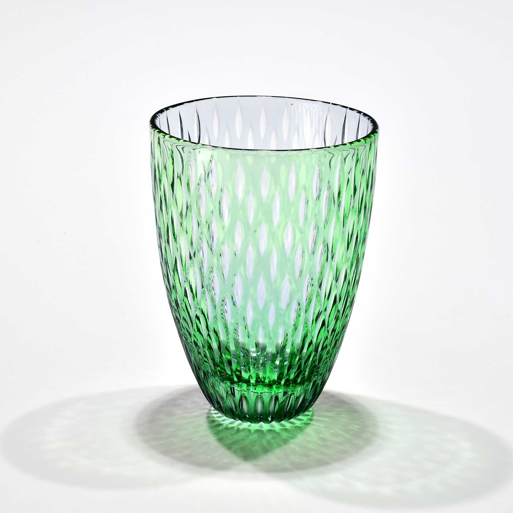 米つなぎ”一期一会”「清」コレクショングラス（緑・ブルーグレー）