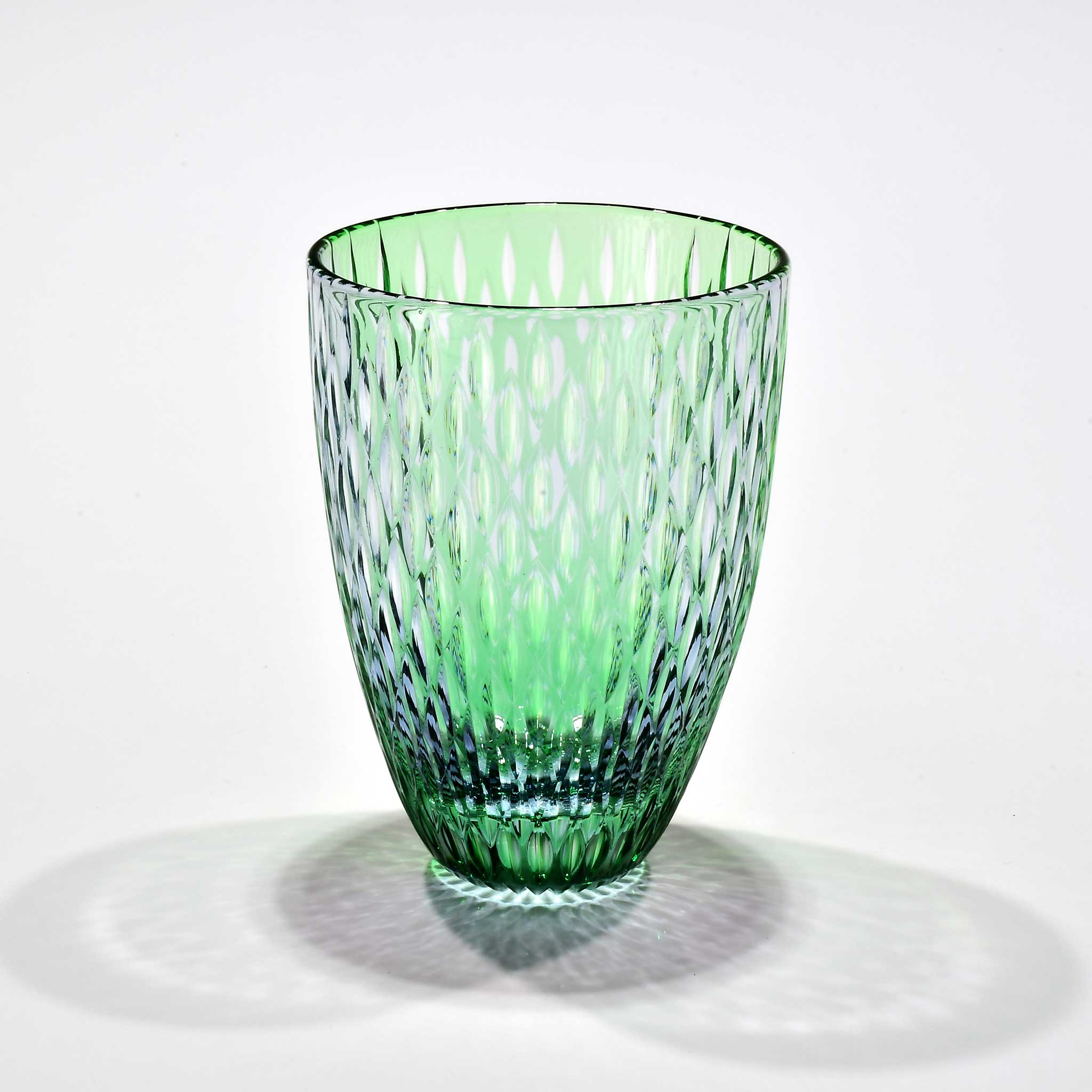 米つなぎ”一期一会”「清」コレクショングラス（緑・ブルーグレー）