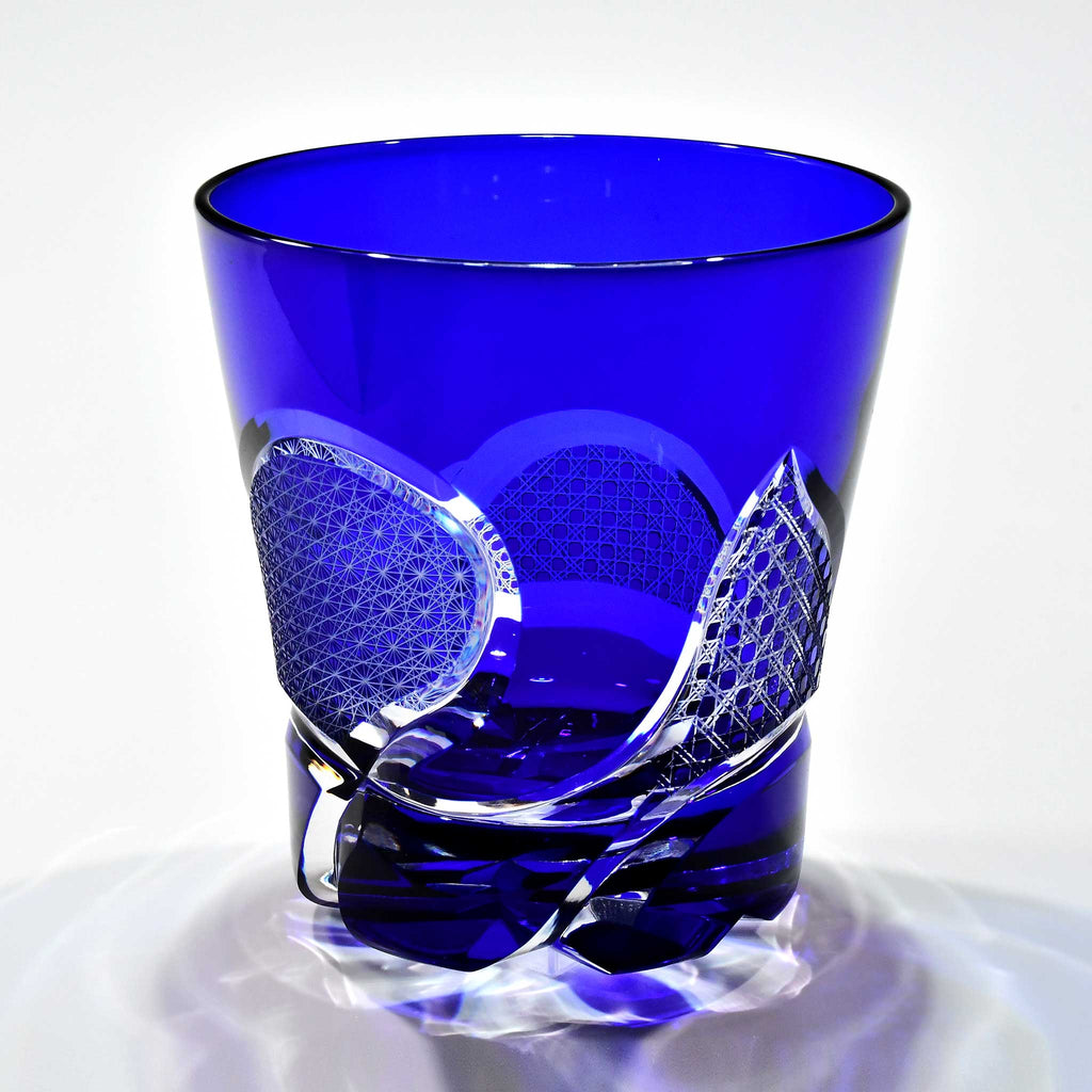 Shn-035　華組　大型オールドグラス（瑠璃色）