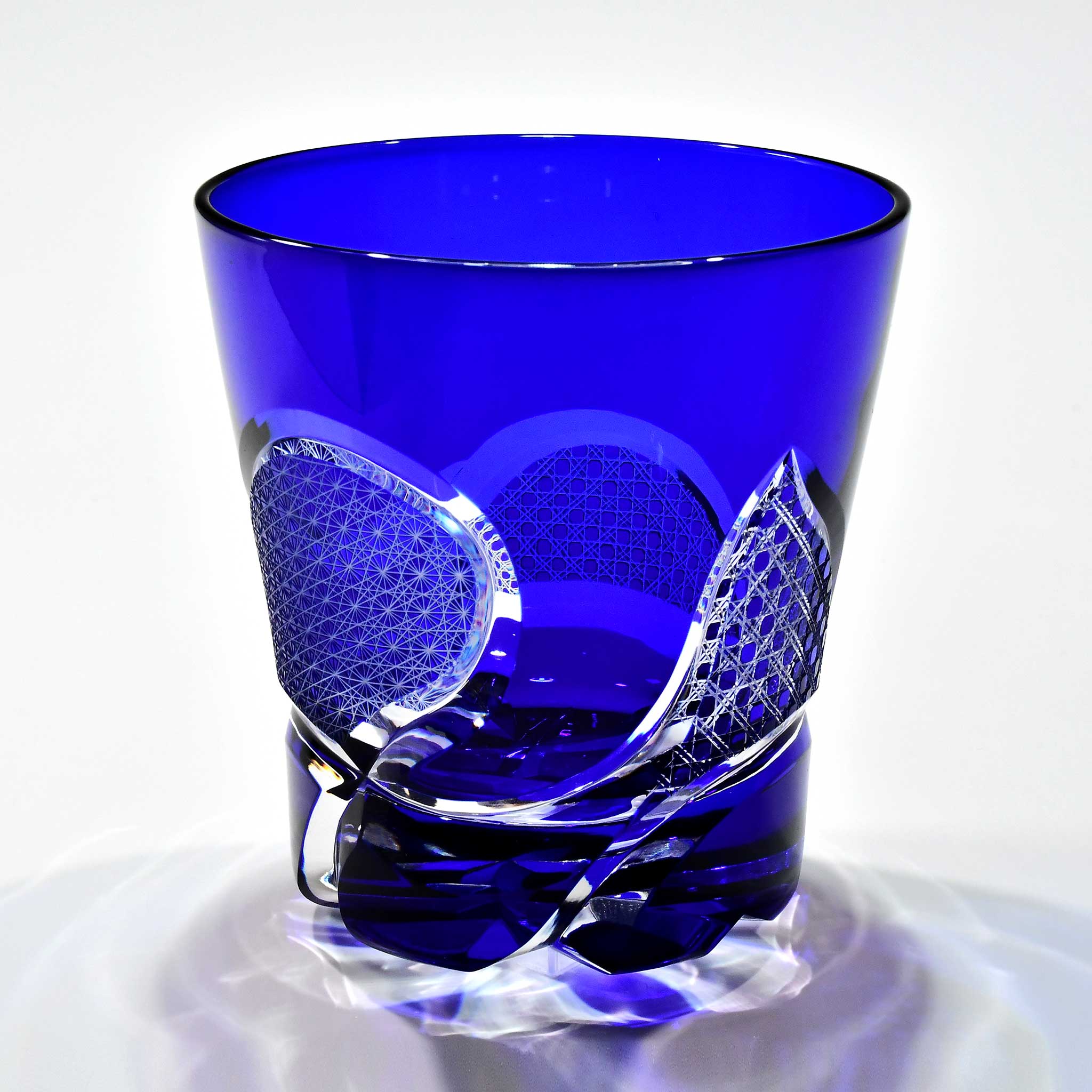 Shn-035　華組　大型オールドグラス（瑠璃色）