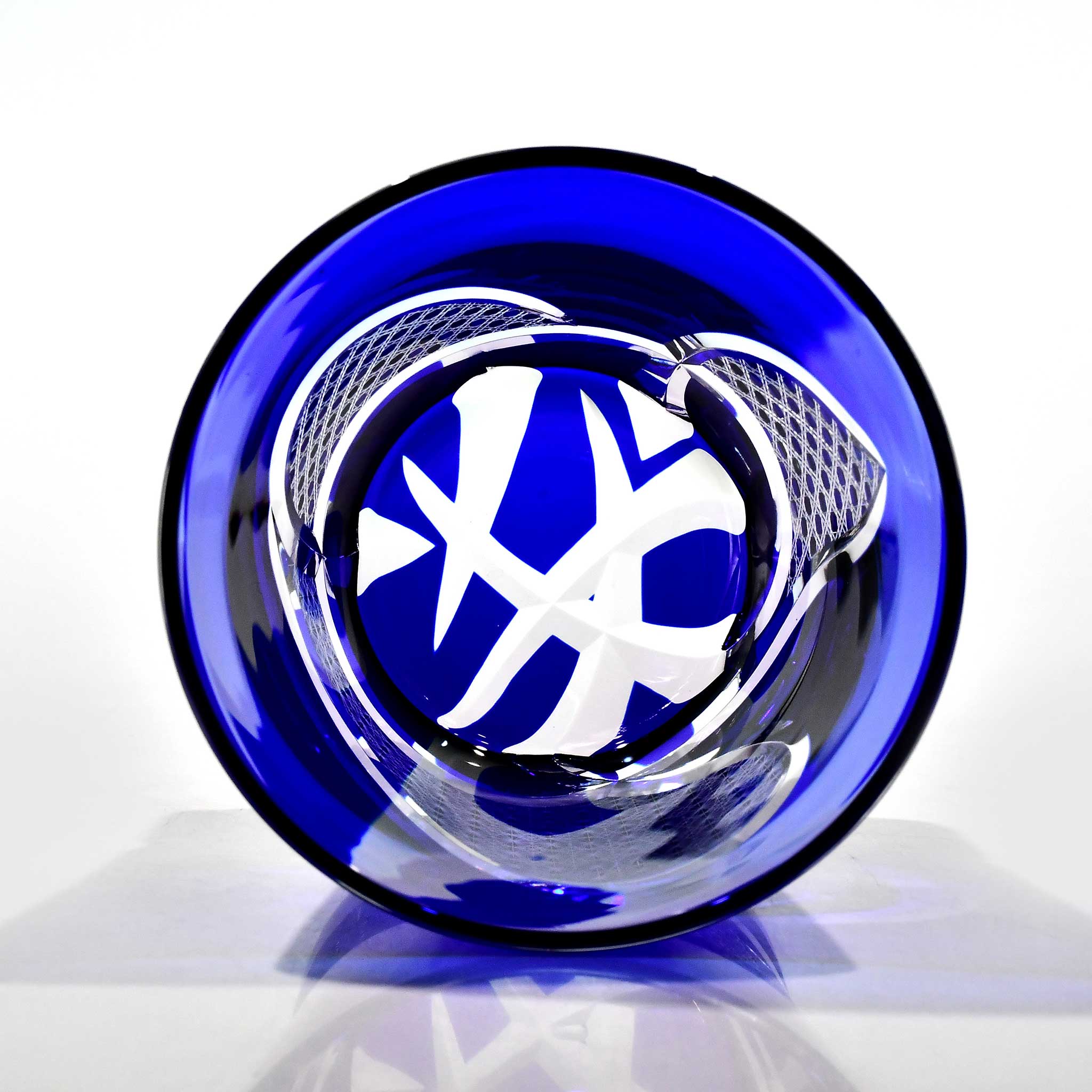 Shn-035　華組　大型オールドグラス（瑠璃色）