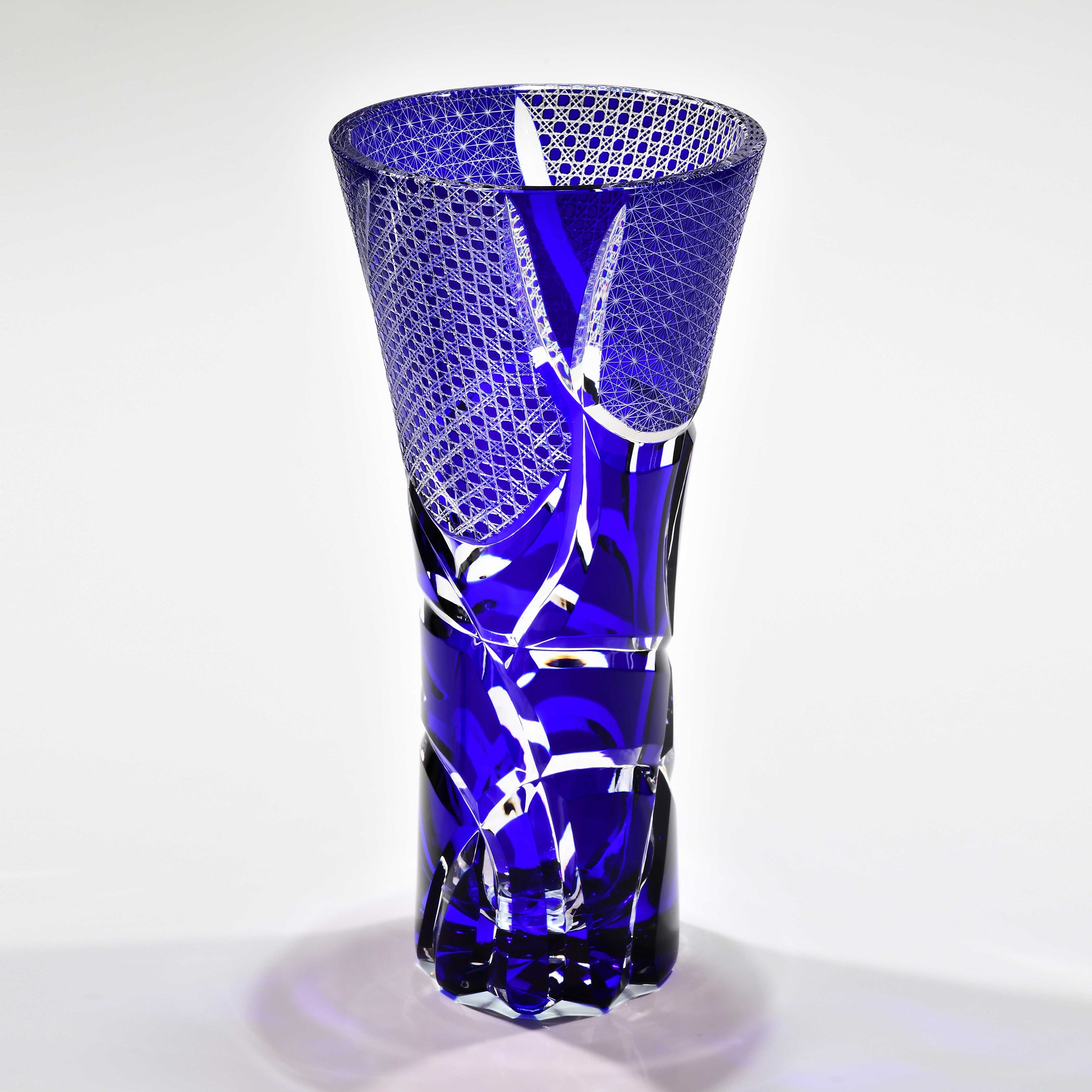 「曲想（きょくそう）」花器（瑠璃色）