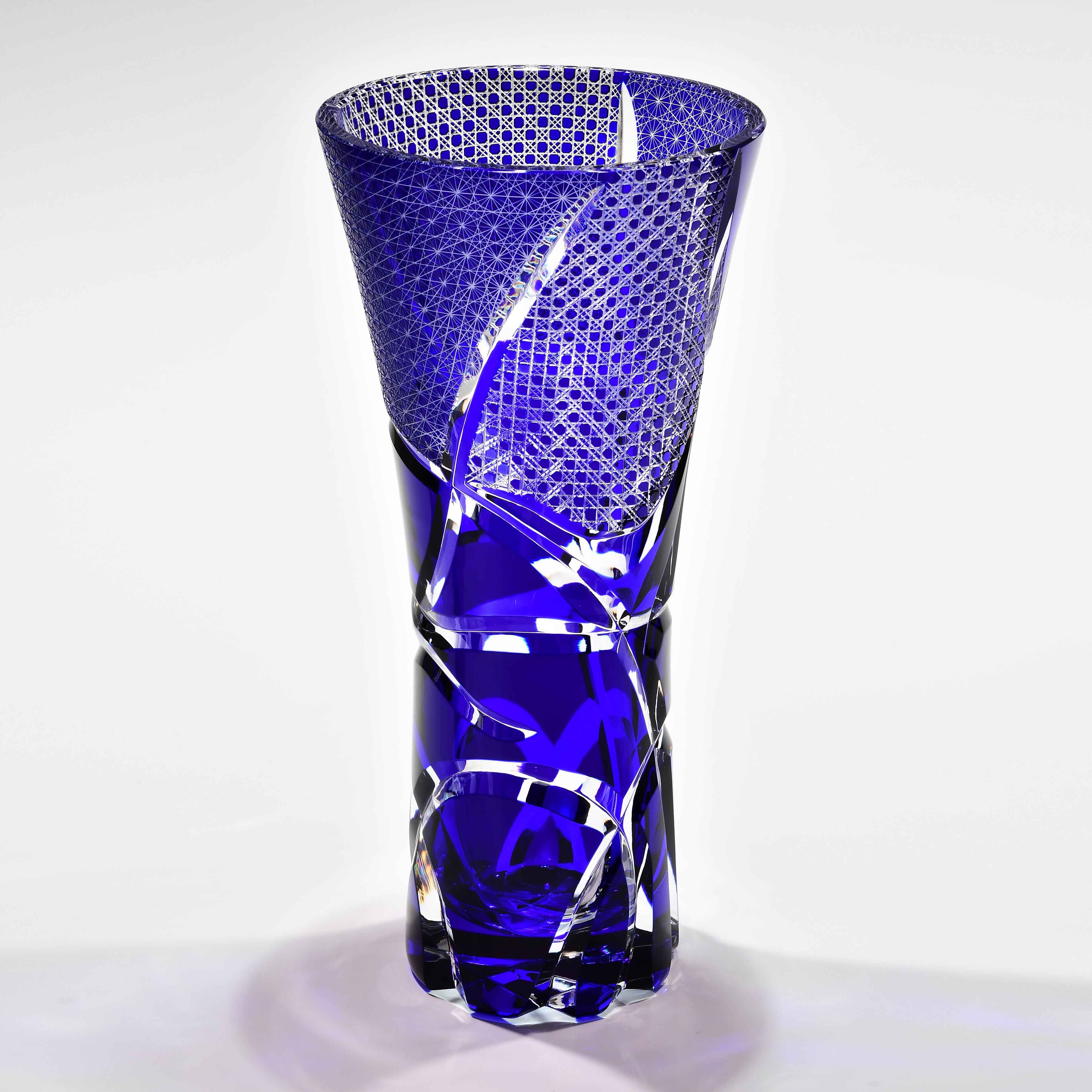 「曲想（きょくそう）」花器（瑠璃色）