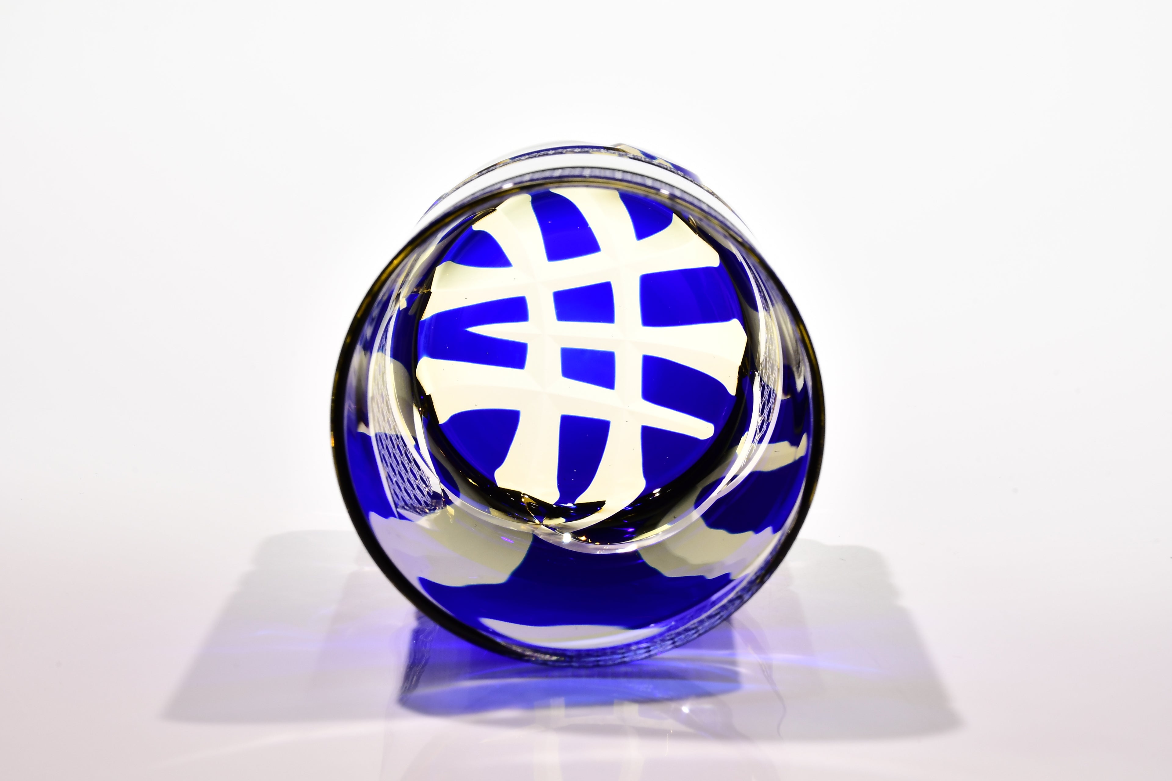 Shn-008　華組オールドグラス（瑠璃色・琥珀色）