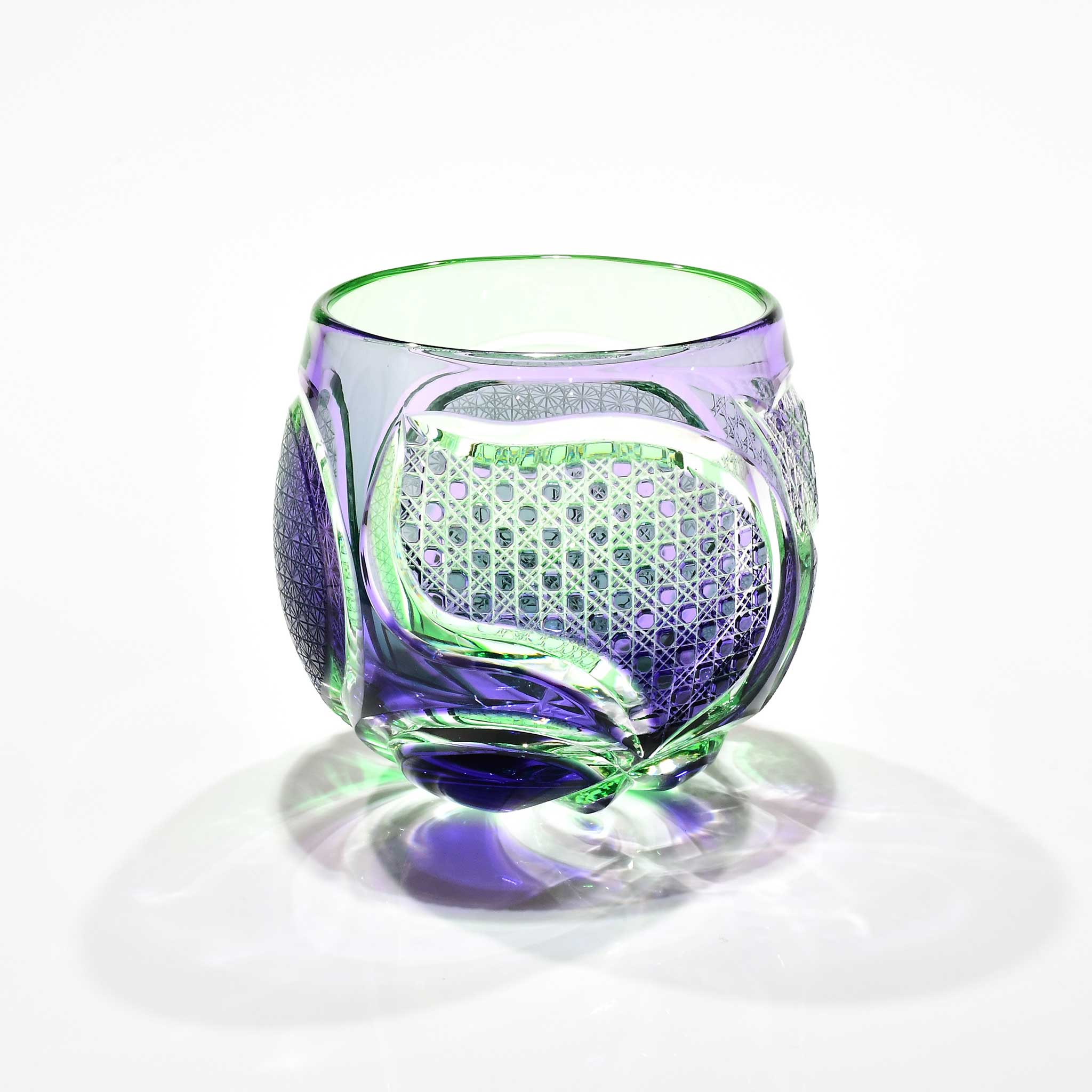 護環（ごかん）」コレクショングラス（紫・緑）
