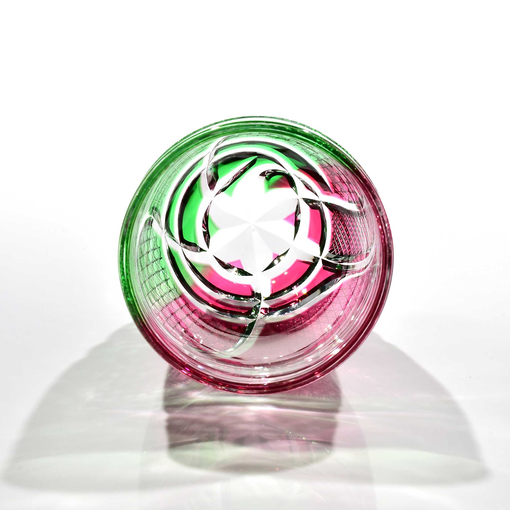 「芽吹」コレクショングラス（ピンク・グリーン）