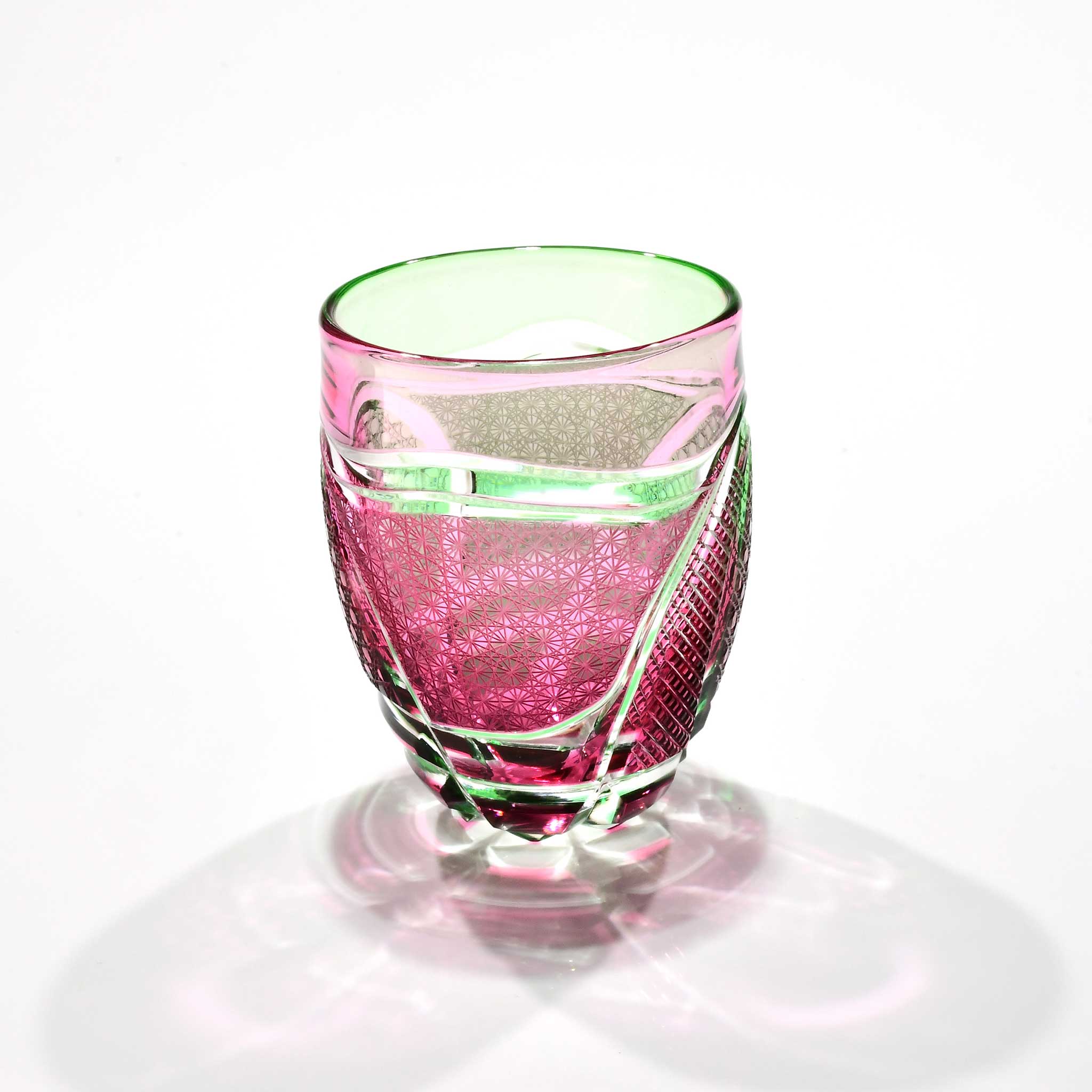 「芽吹」コレクショングラス（ピンク・グリーン）