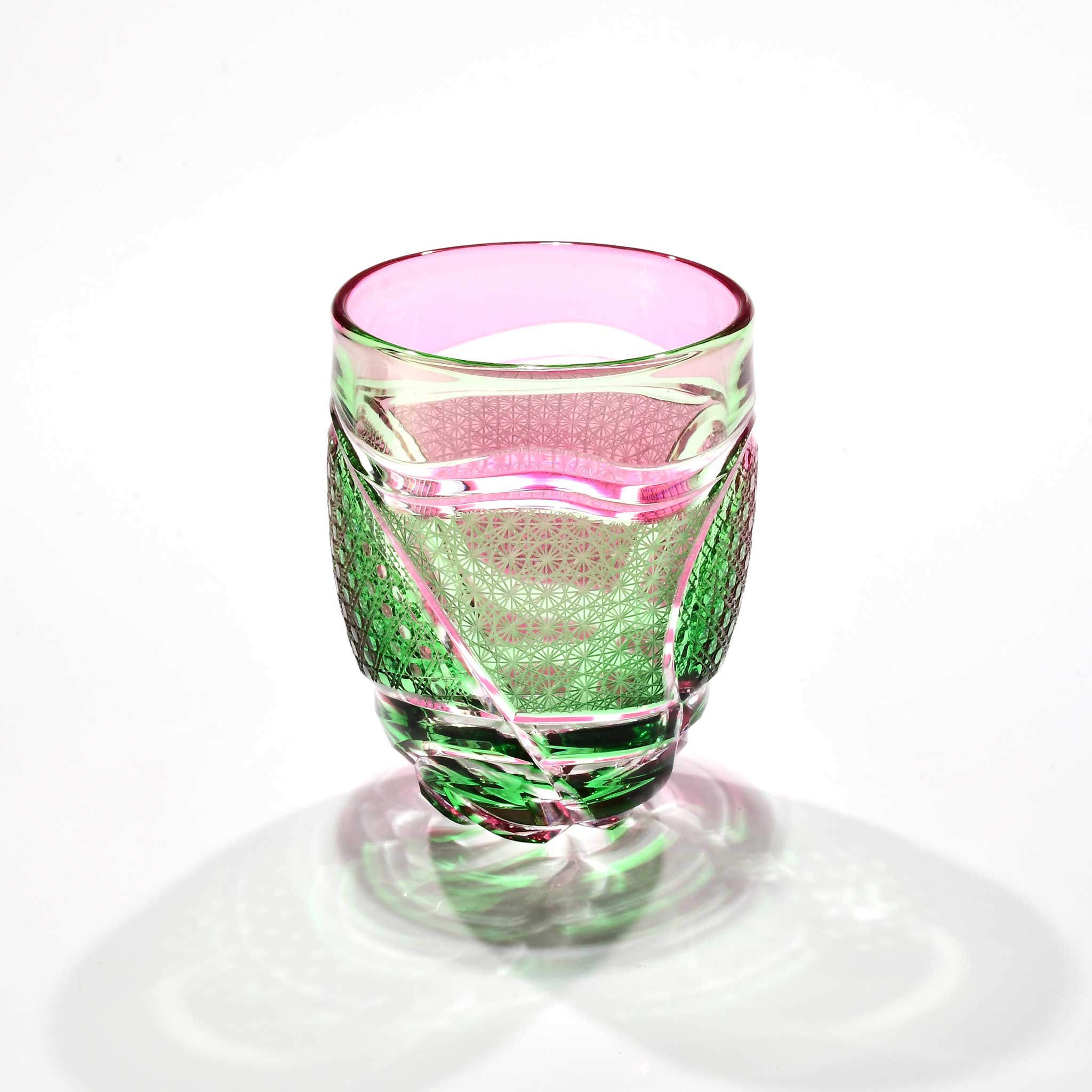 「芽吹」コレクショングラス（ピンク・グリーン）