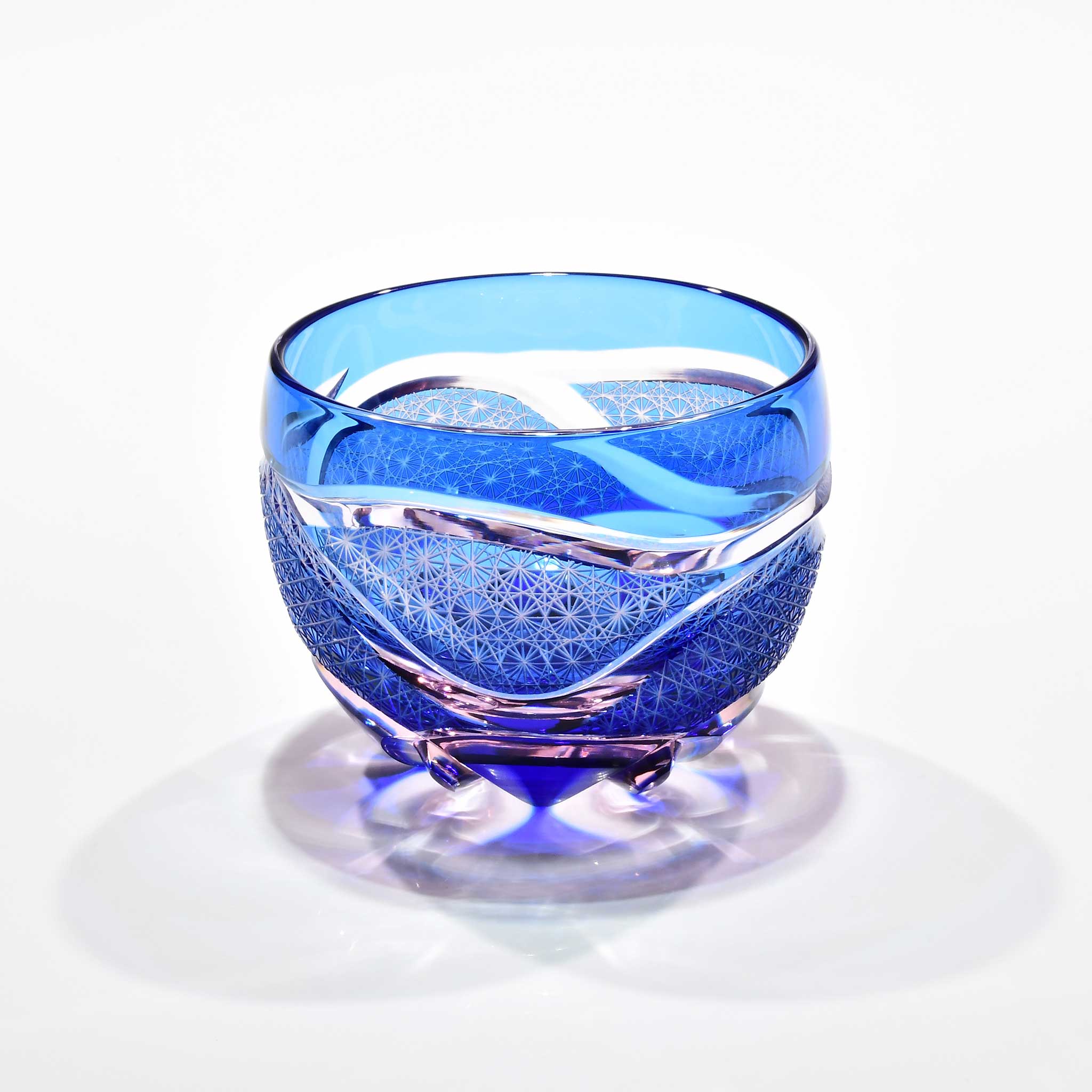 Shn-027　華組ぐい吞み（水色・ピンク）