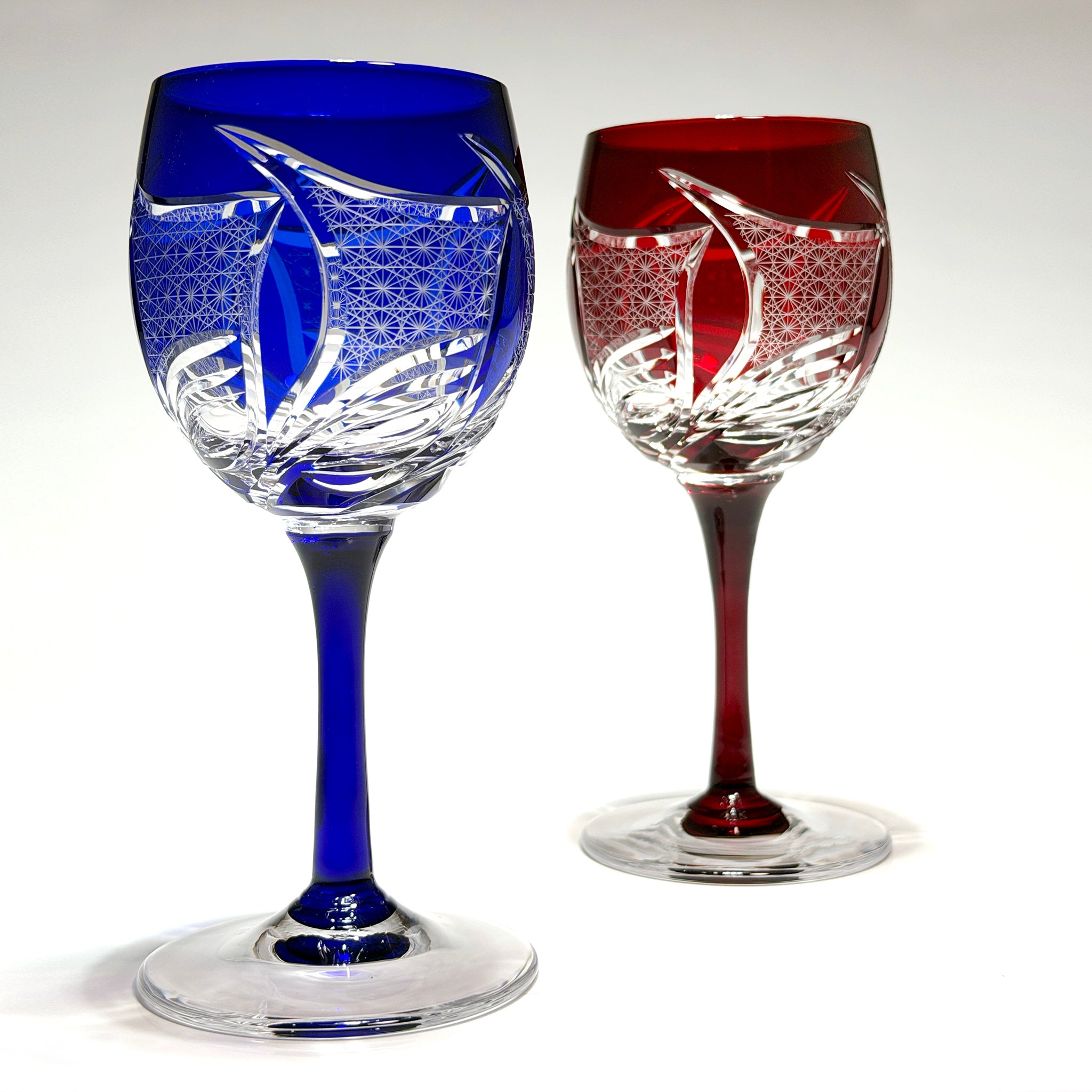 Srg-009 華盃（はなはい）セット（紅色・瑠璃色）