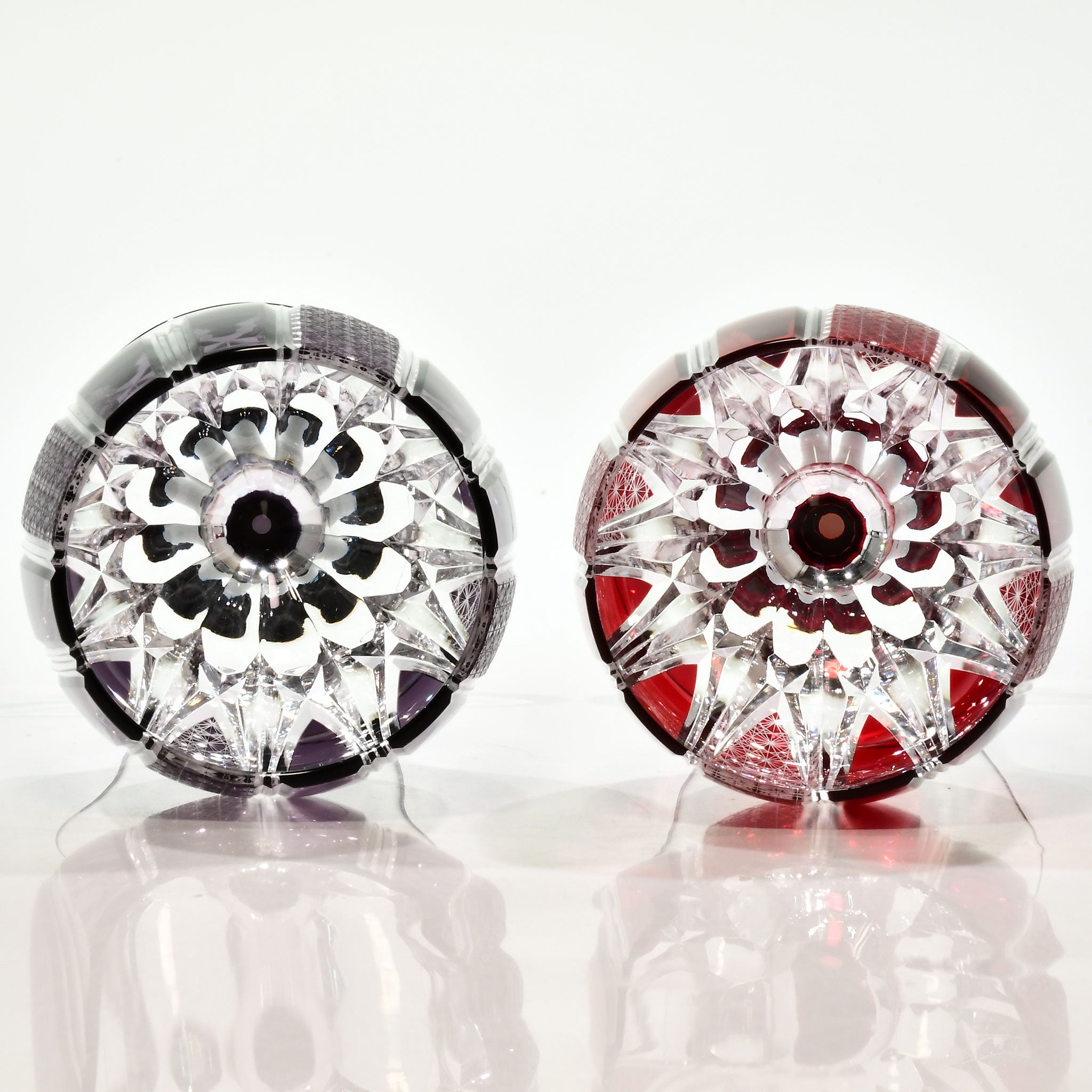 Srg-010 華盃（はなはい）セット（紅色・葡萄色）