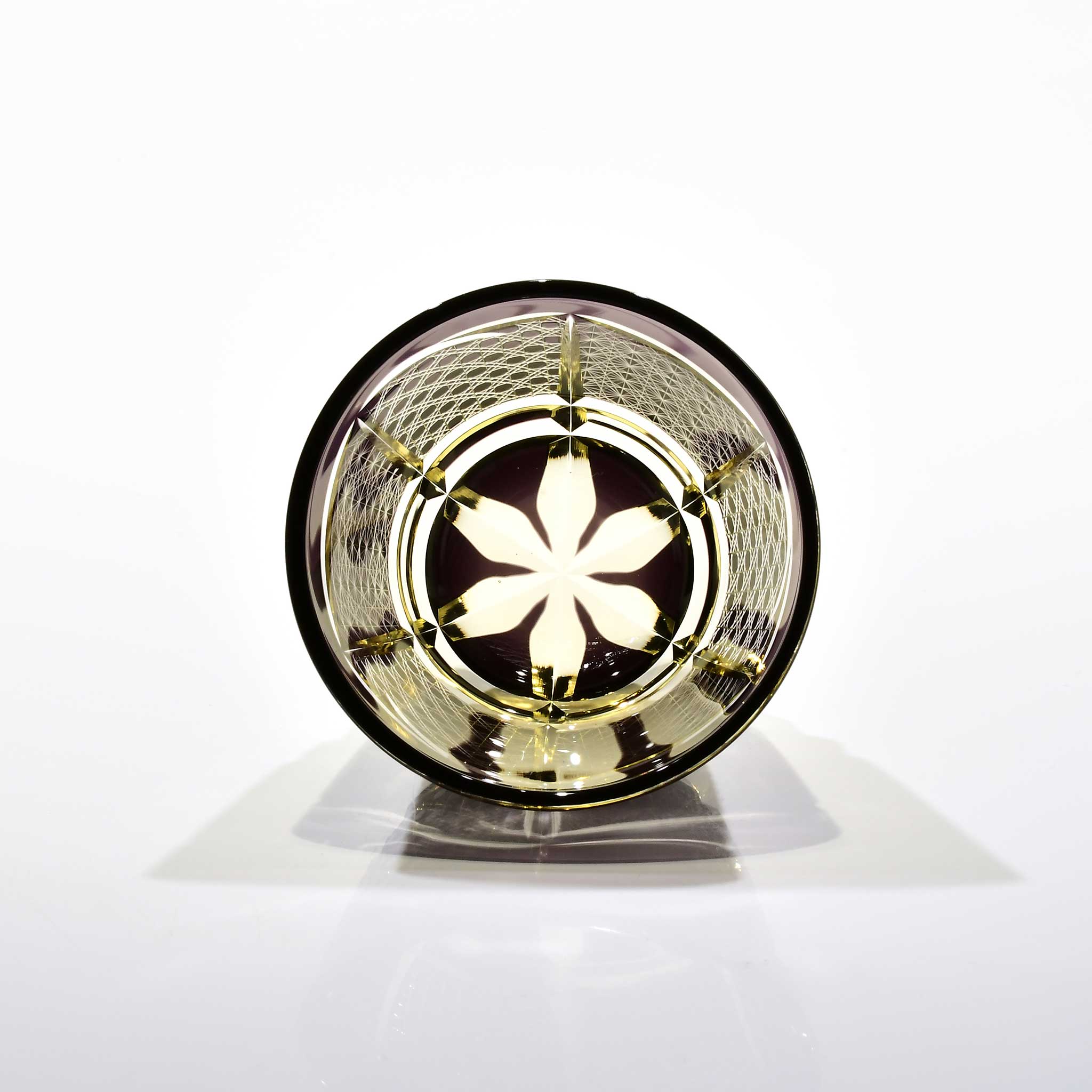 Shn-087　華組酒グラス（葡萄色・琥珀色）