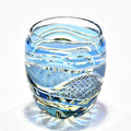 「蒼風（そうふう）」宙吹オールド（水色・琥珀色）