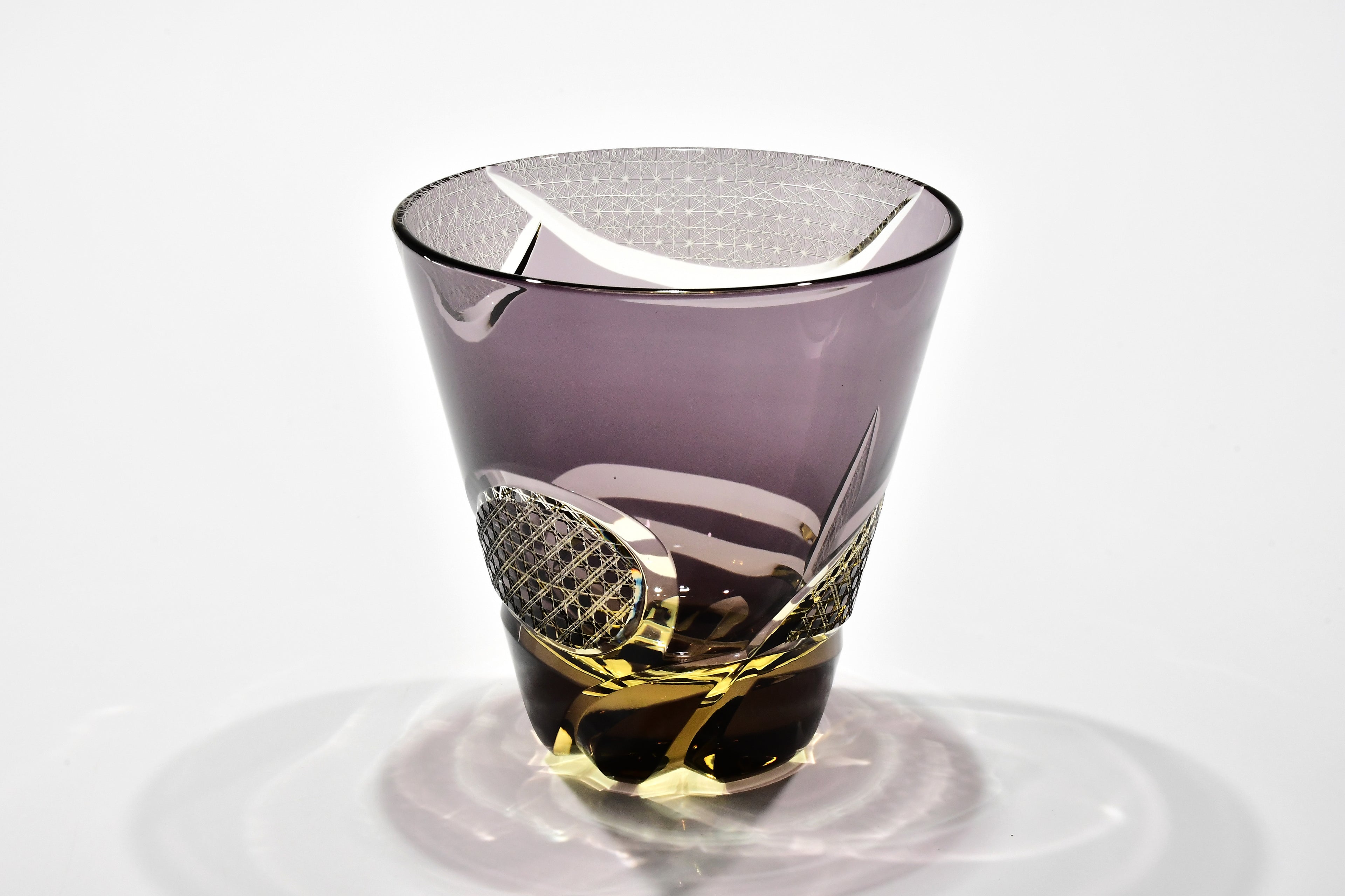 Shn-001　華組　多目的グラス（葡萄色・琥珀色）