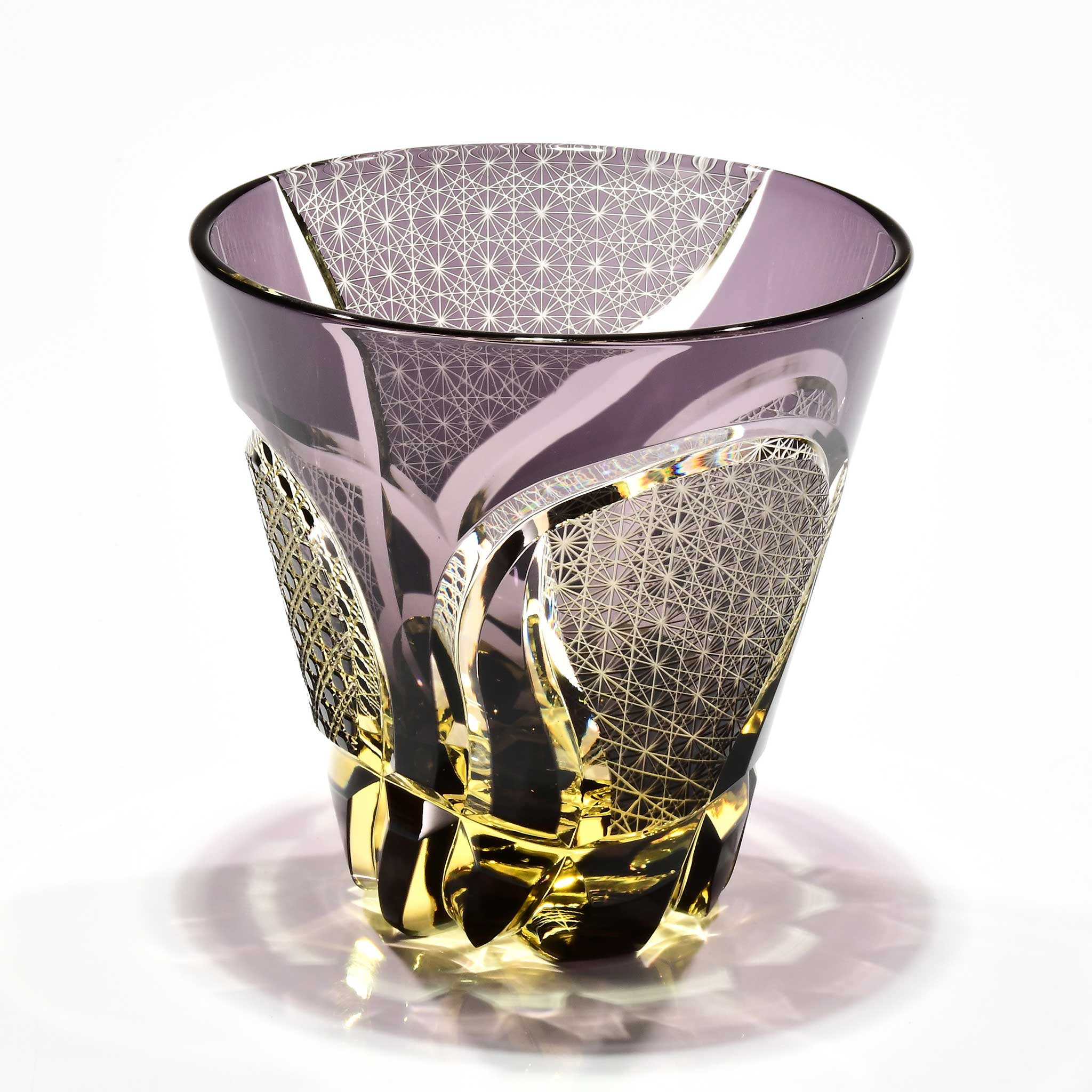 Shn-001　華組　多目的グラス（葡萄色・琥珀色）