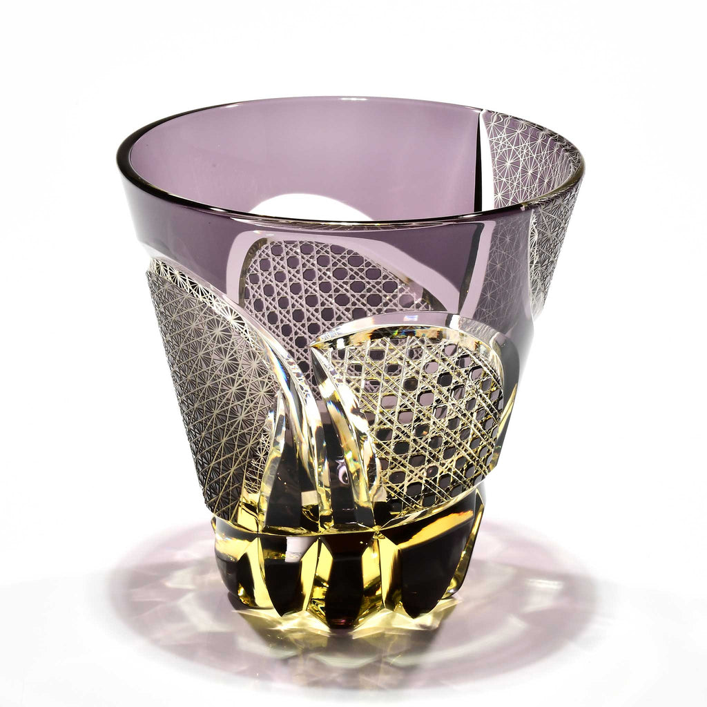 Shn-001　華組　多目的グラス（葡萄色・琥珀色）