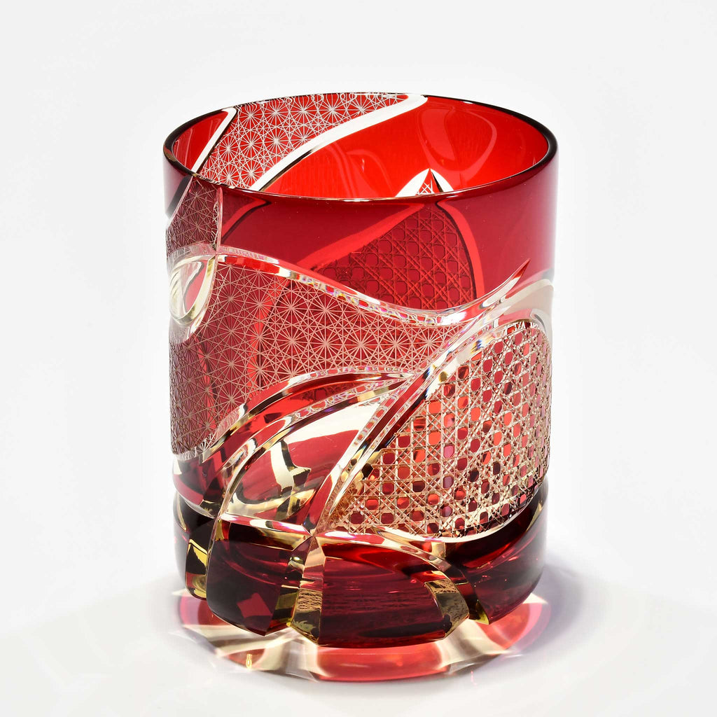 Shn-007　華組オールドグラス　（紅色・琥珀色）