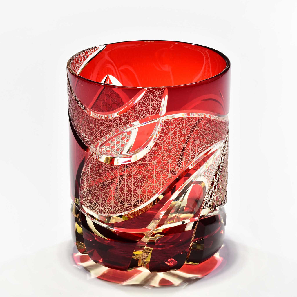 Shn-007　華組オールドグラス　（紅色・琥珀色）