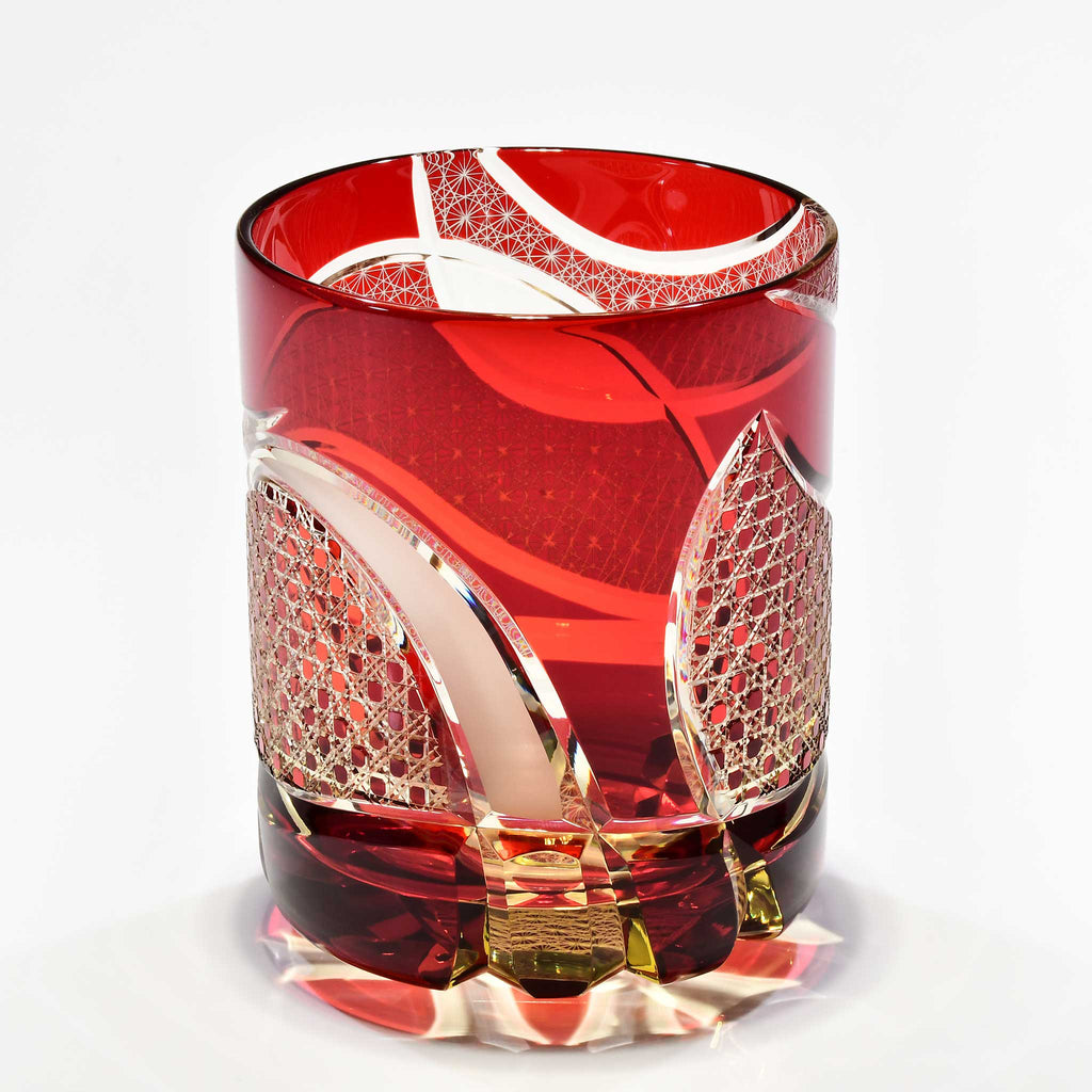 Shn-007　華組オールドグラス　（紅色・琥珀色）