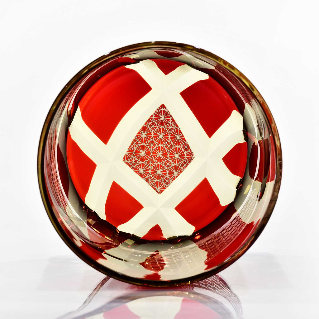 Shn-007　華組オールドグラス　（紅色・琥珀色）