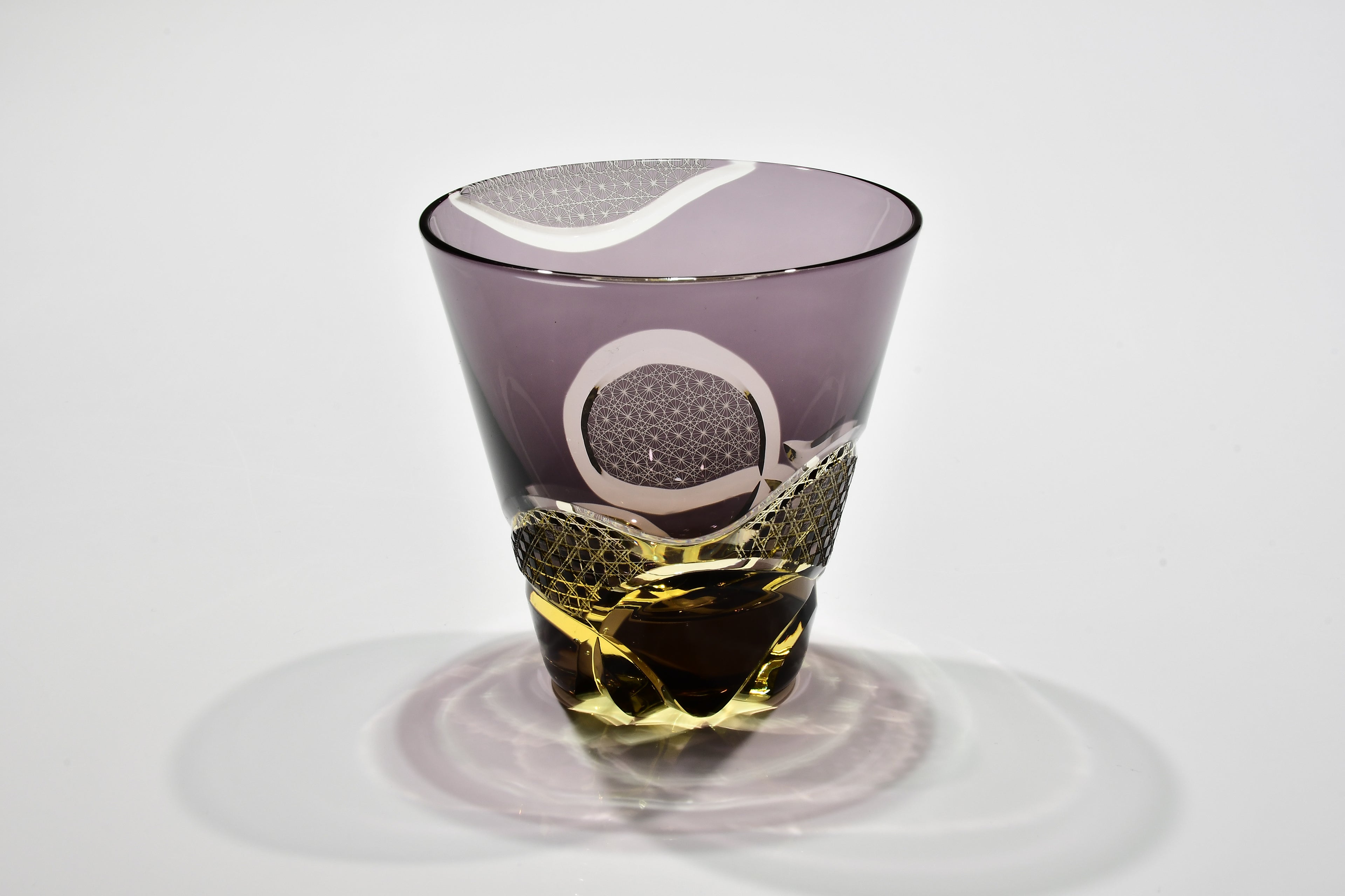 Shn-017　華組　多目的グラス（葡萄色・琥珀色）