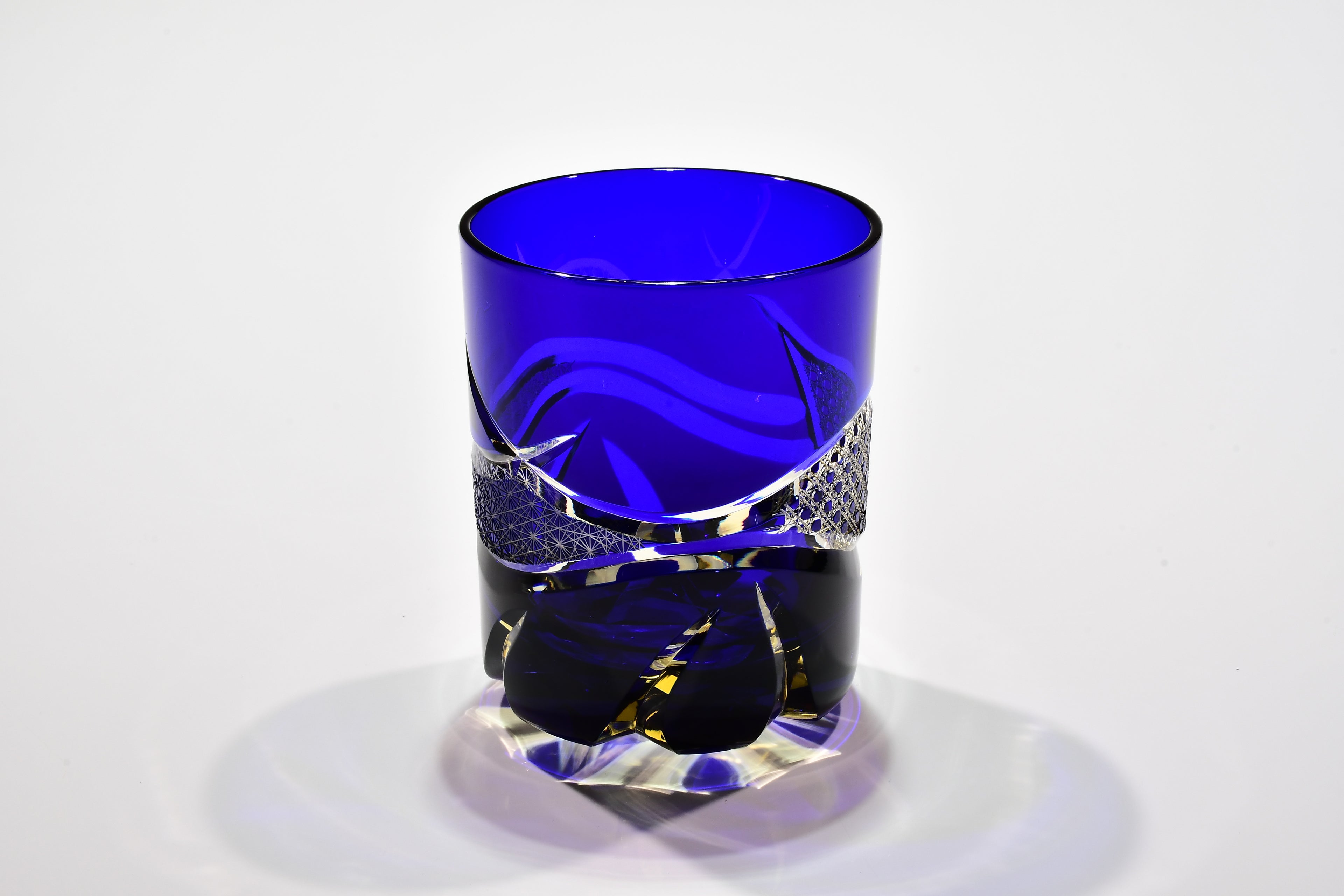 Shn-032　華組オールドグラス（瑠璃色・琥珀色）