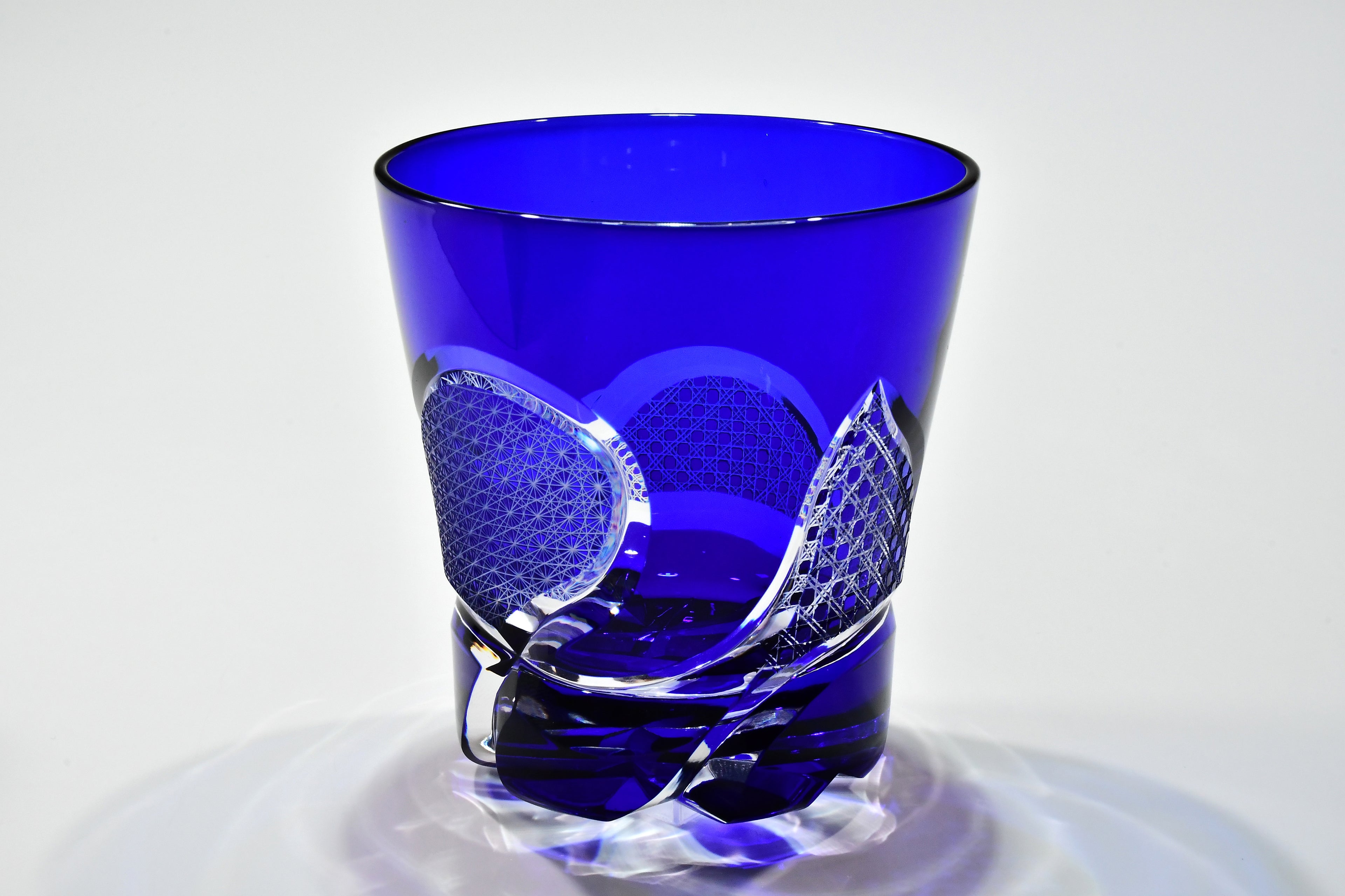 Shn-035　華組　大型オールドグラス（瑠璃色）