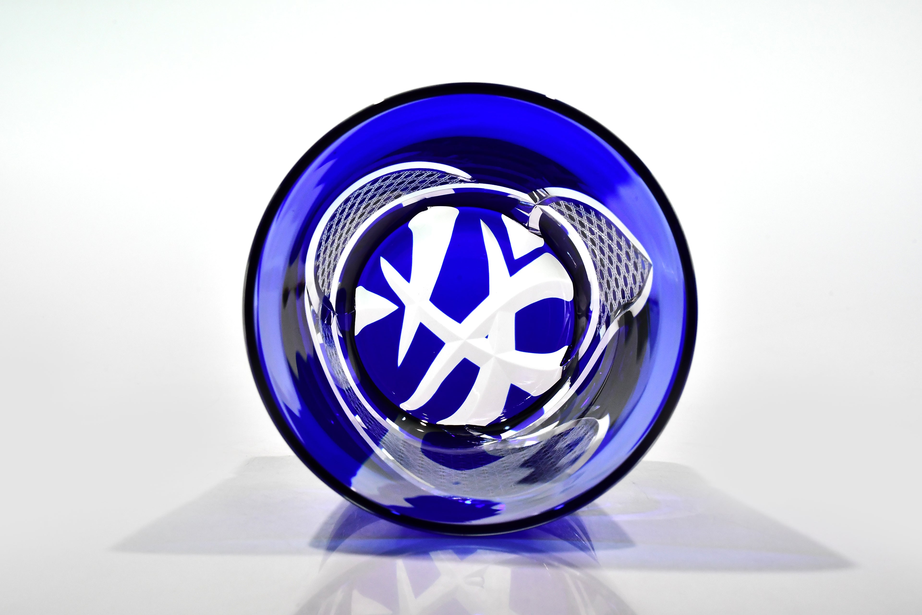 Shn-035　華組　大型オールドグラス（瑠璃色）