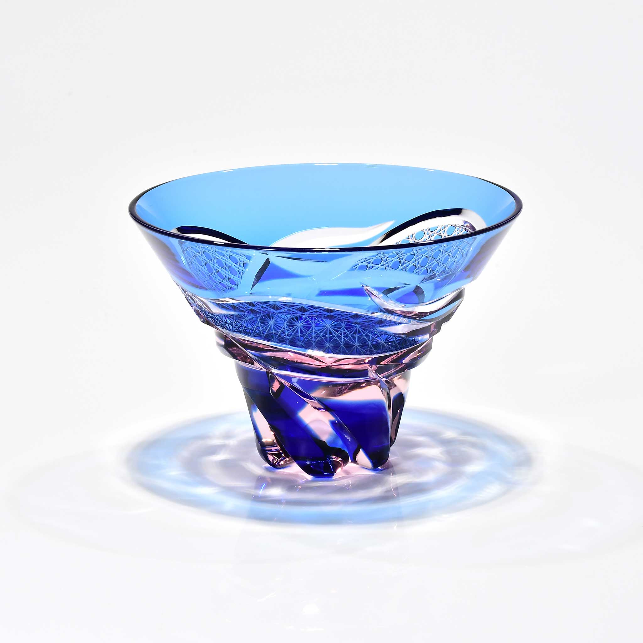 Shn-045　華組　三角盃（水色・ピンク）