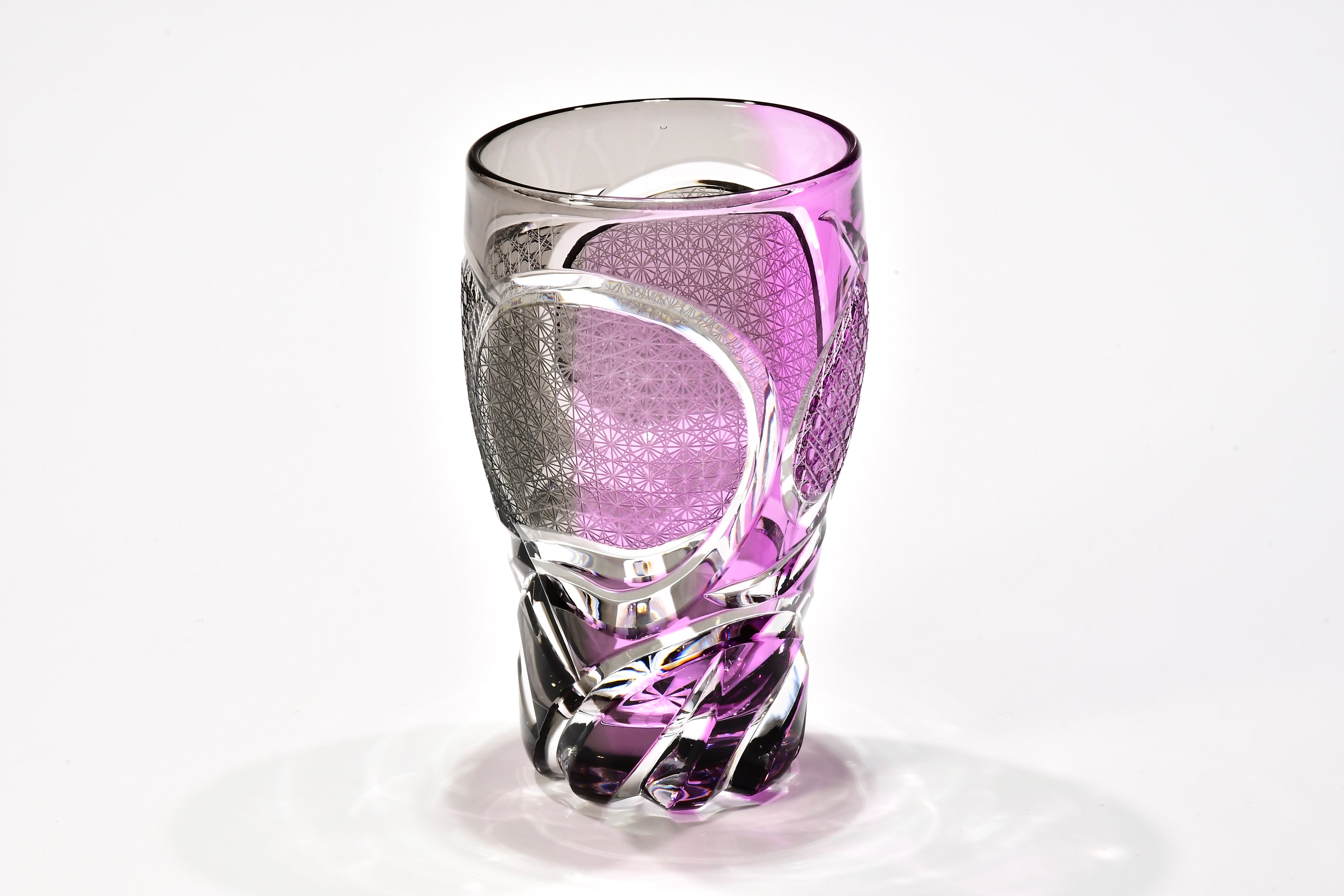 「薄墨に舞う宵の紫」コレクショングラス（紫・薄墨色）