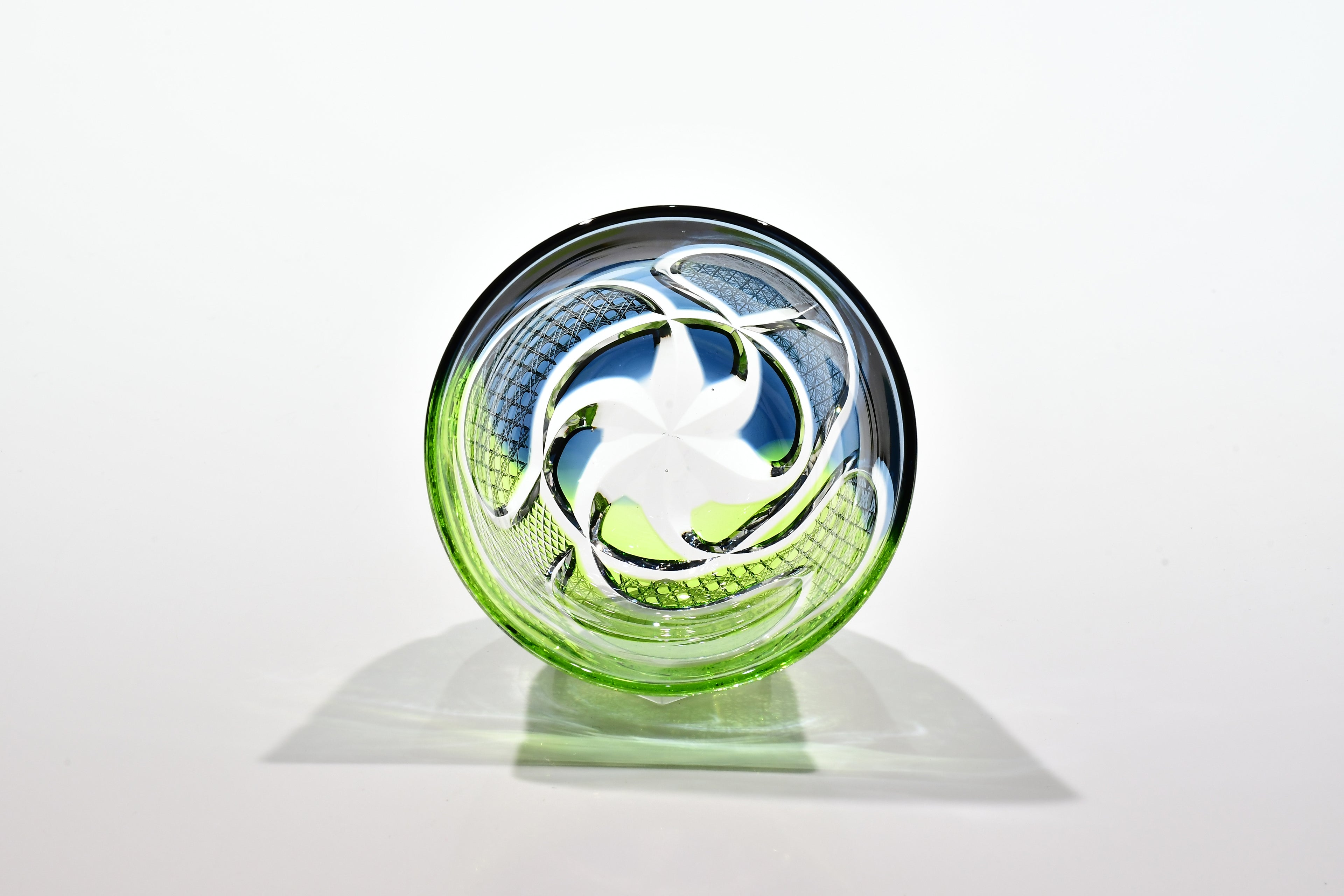 「翠水（すいすい）」コレクショングラス（黄緑・水浅葱）