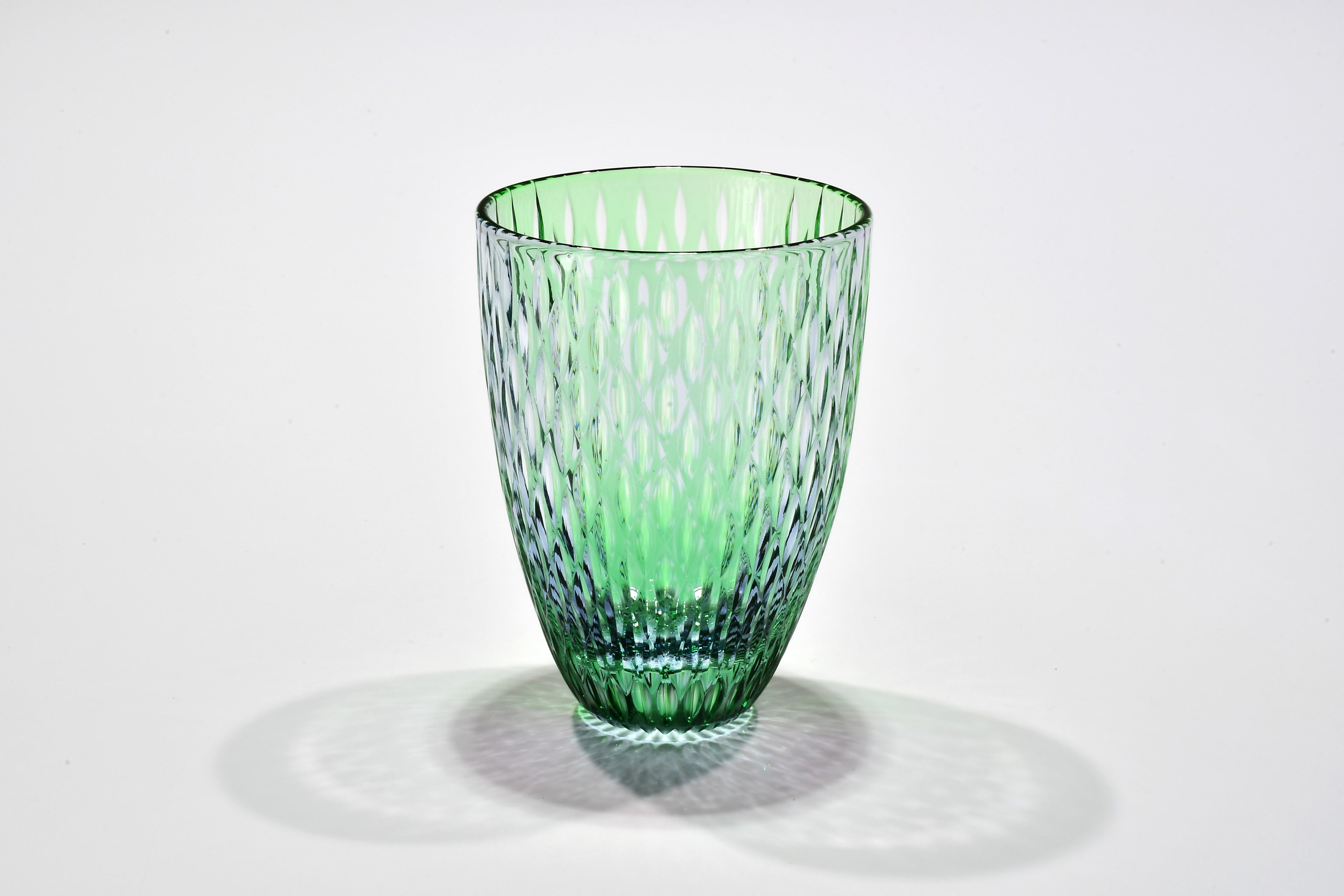 米つなぎ”一期一会”「清」コレクショングラス（緑・ブルーグレー）