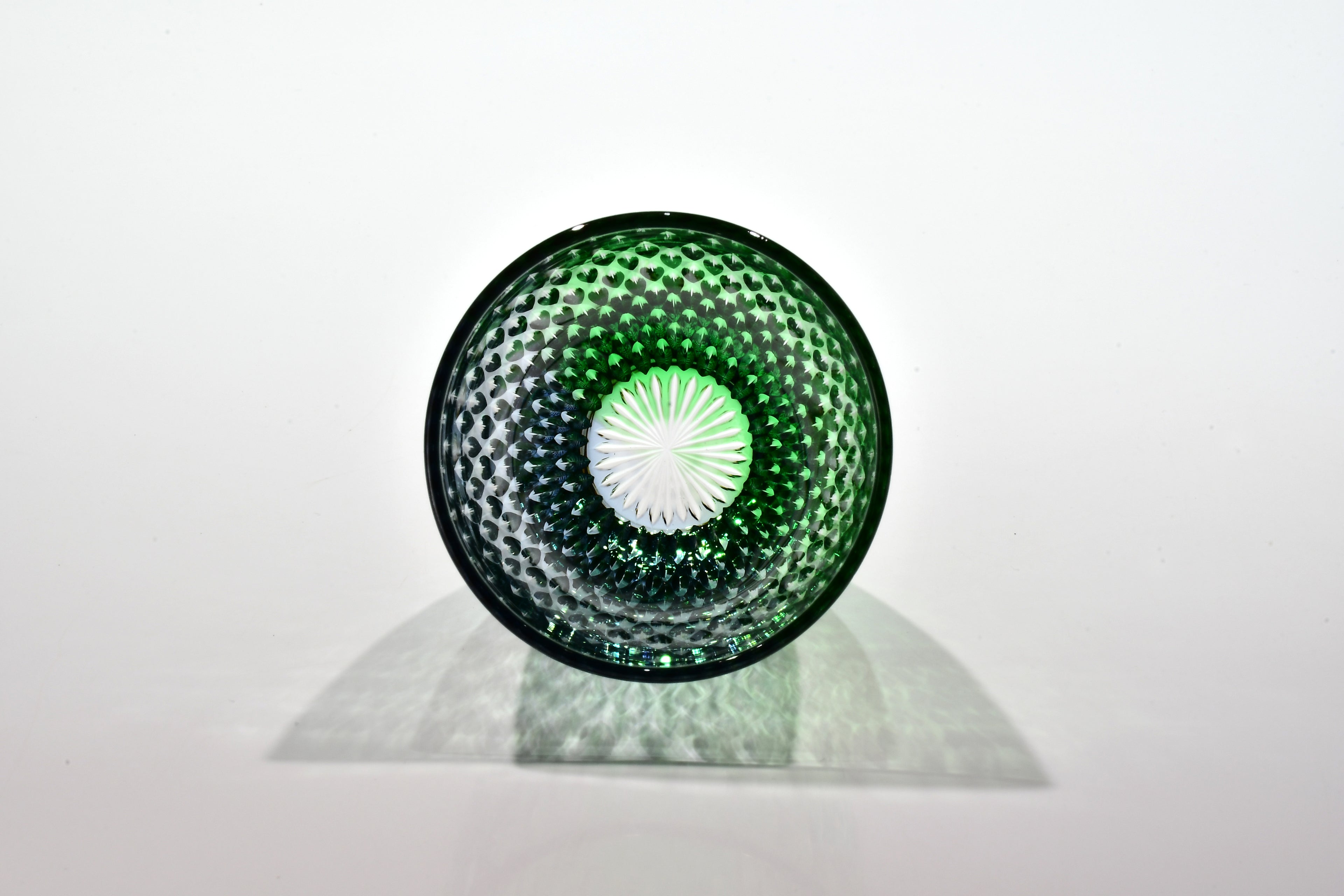 米つなぎ”一期一会”「清」コレクショングラス（緑・ブルーグレー）