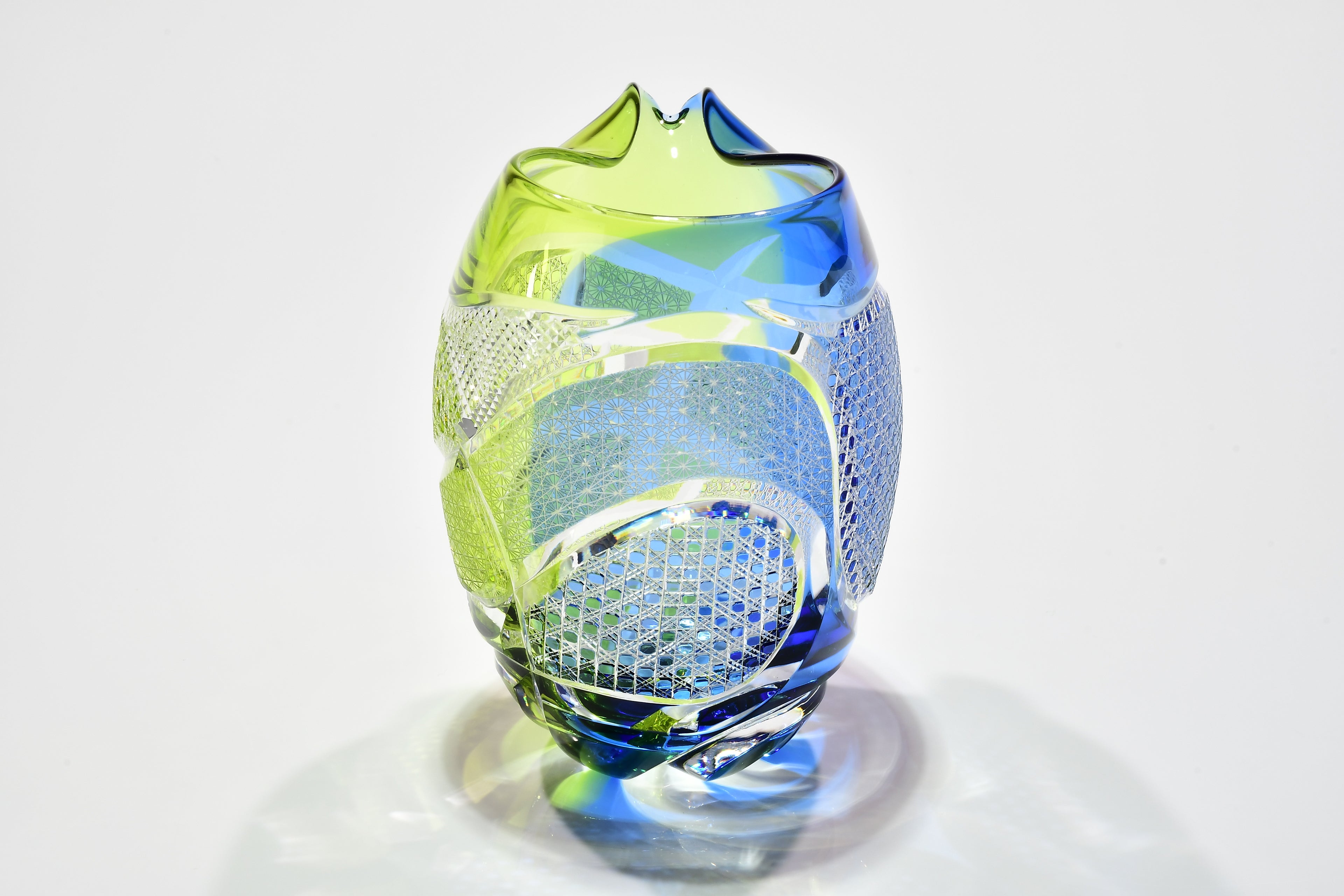 「流脈（りゅうみゃく）」片口酒器（ブルー・ライムグリーン）