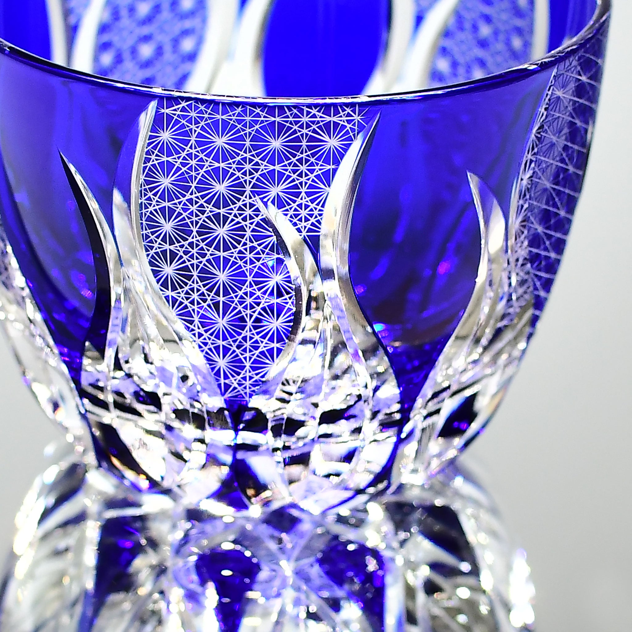 Srg-011 吉祥紋様グラスセット（紅色・瑠璃色）