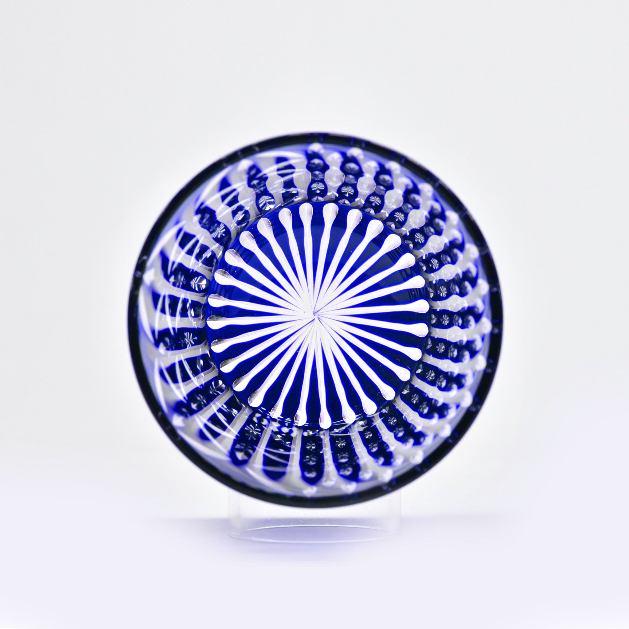 米つなぎ　酒グラス（瑠璃色）