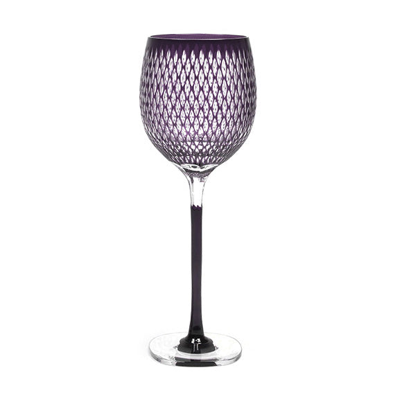 米つなぎ　ワイングラス（葡萄色）